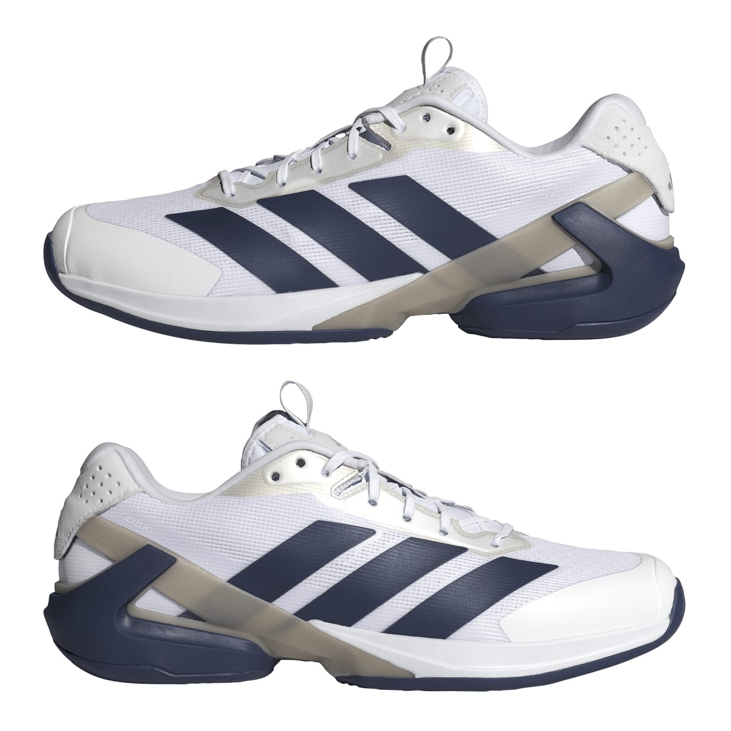 Zapatillas de tenis de hombre ADIZERO UBERSONIC 5 adidas - Blanco / Azul Blanco / Azul-3