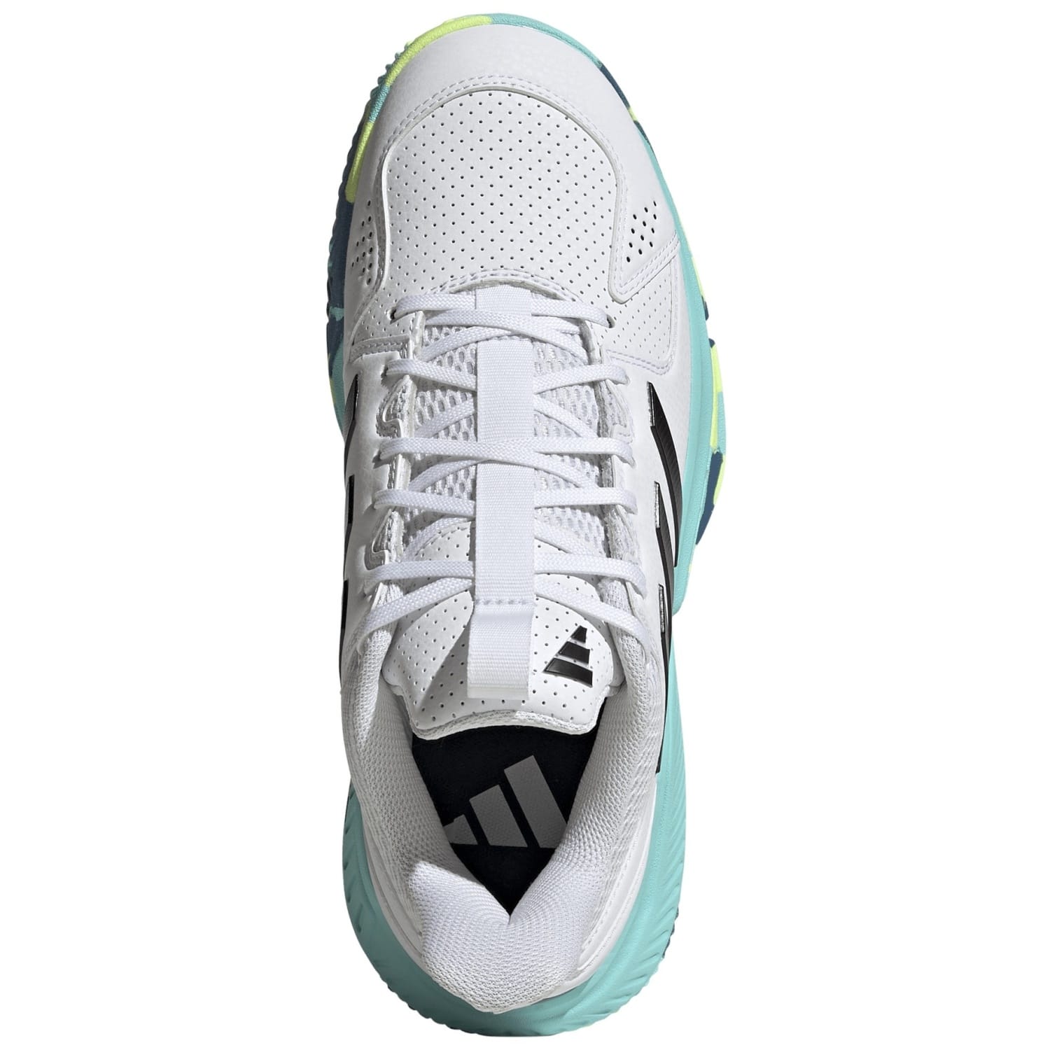 Zapatillas indoor de mujer COURT FLIGHT adidas - Blanco / Azul Blanco / Azul-3