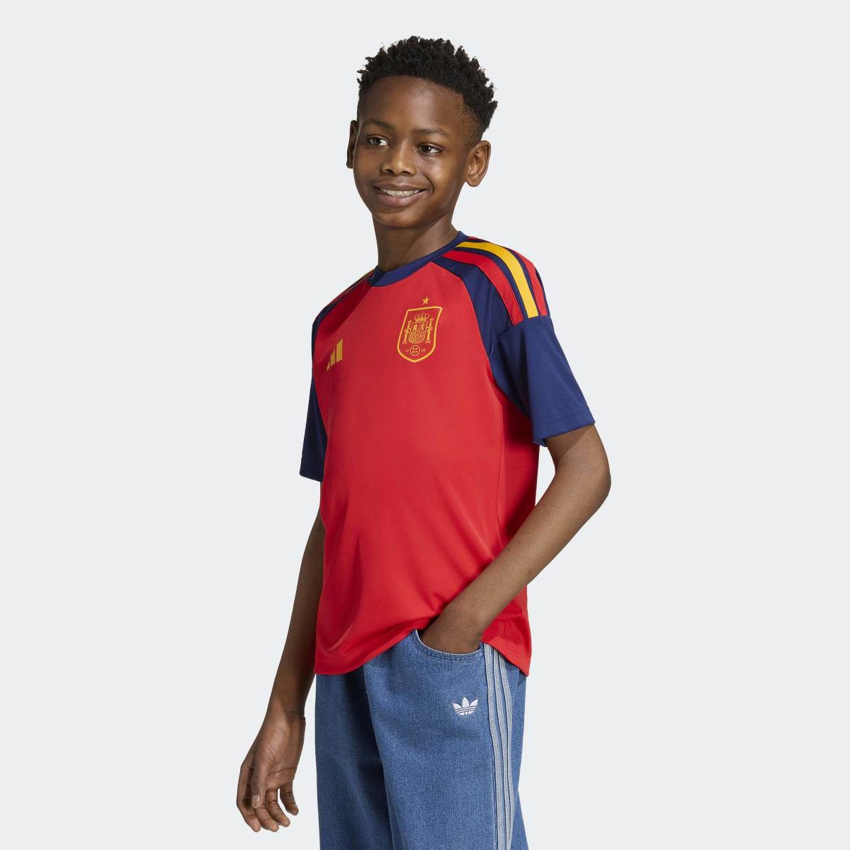 Camiseta de fútbol de niños Spain Fef Adidas - Burdeos Burdeos-1