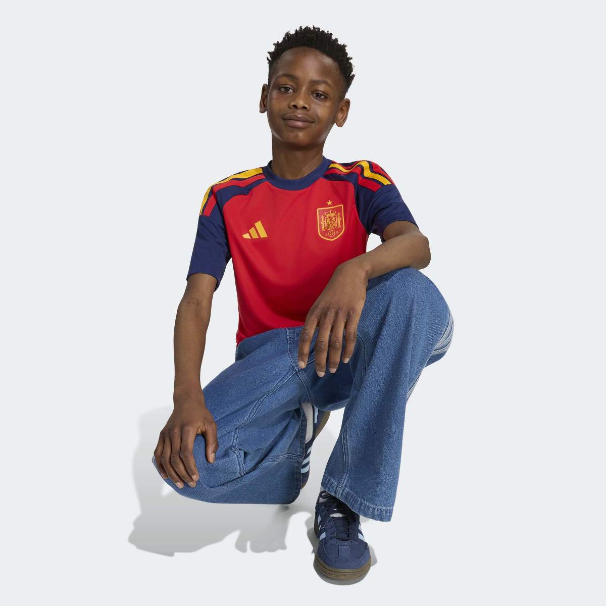 Camiseta de fútbol de niños Spain Fef Adidas - Burdeos Burdeos-5