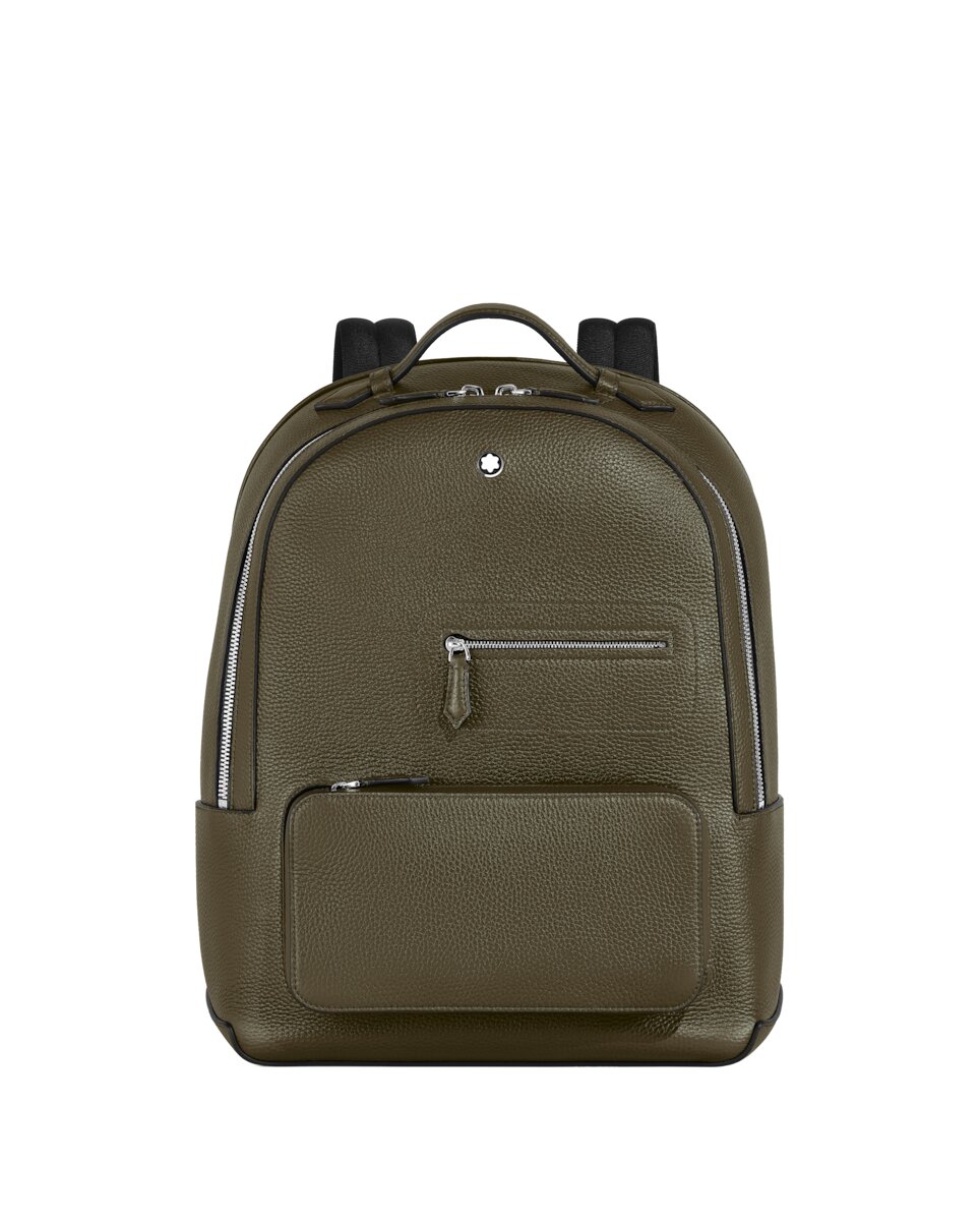 Mochila de piel color caqui - Montblanc - Marrón Marrón-3
