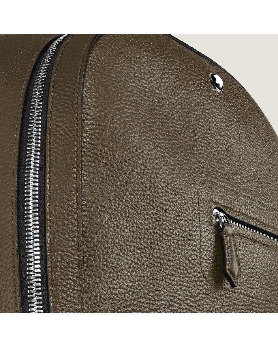 Mochila de piel color caqui - Montblanc - Marrón Marrón-4