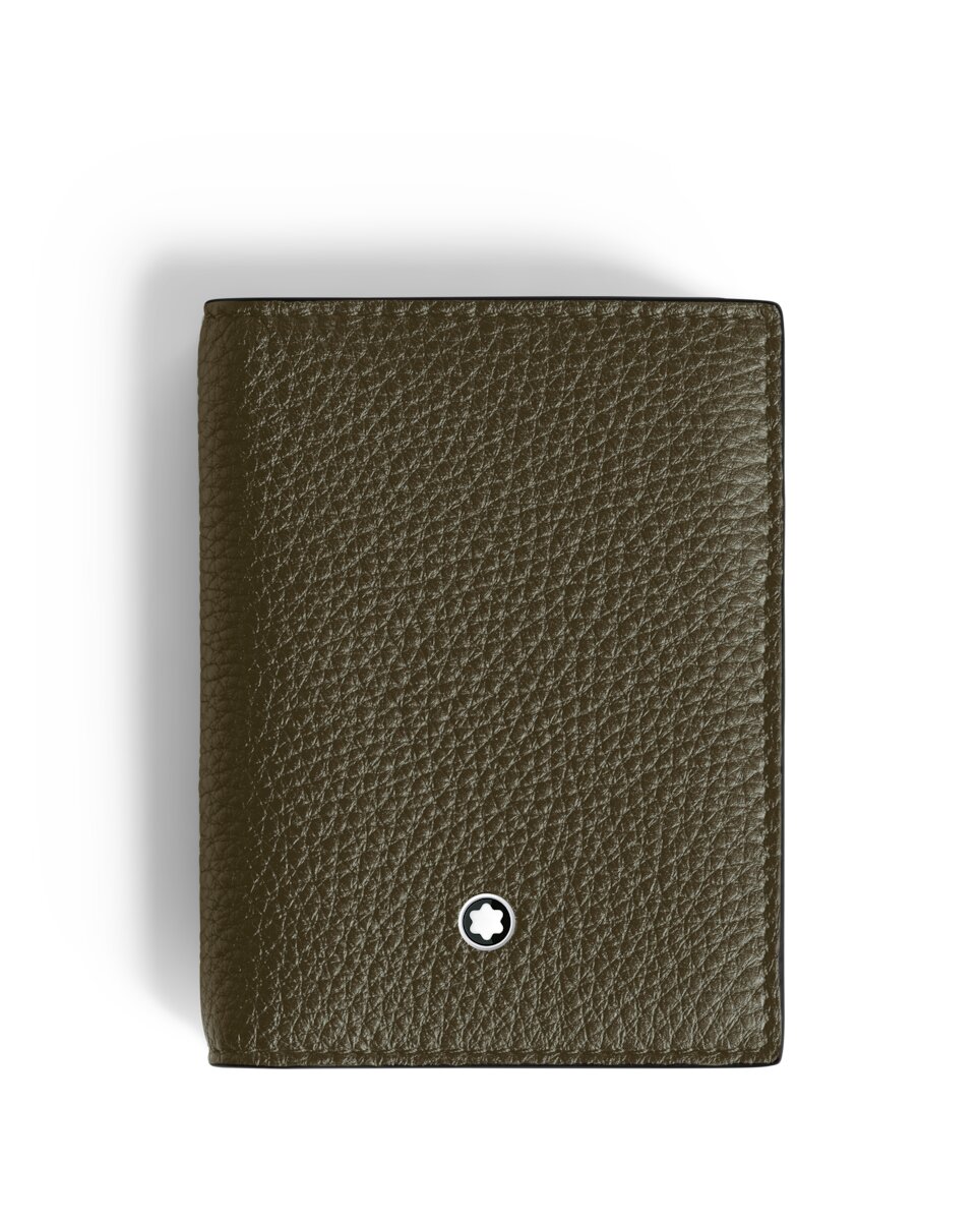 Tarjetero Montblanc de piel - Avellana Kaki-3