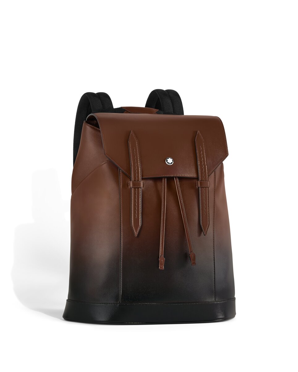 Mochila de piel color - Montblanc - Marrón Marrón-4