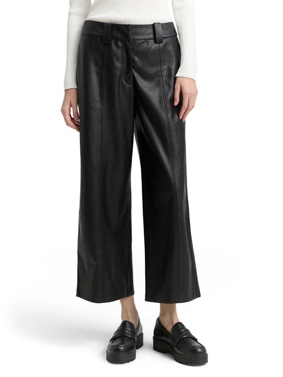Pantalones de mujer tipo culotte de cuero vegano · Tom Tailor · El
