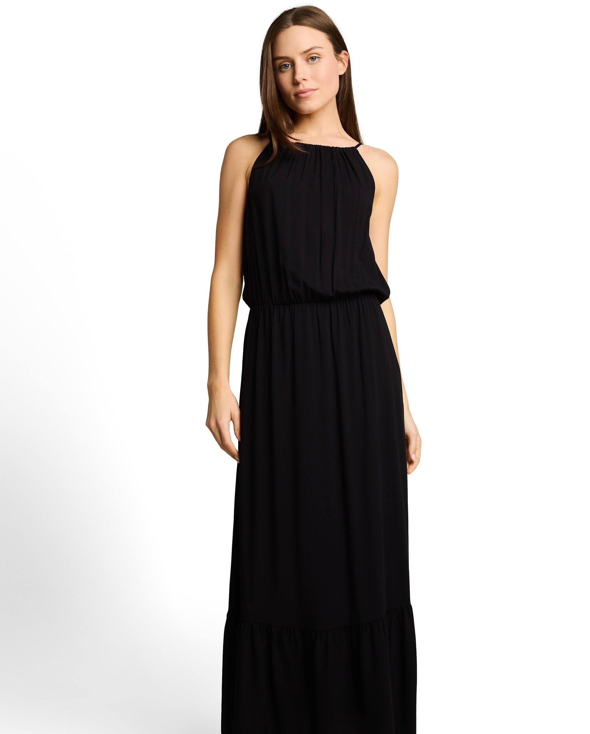 Tom Tailor - Vestido largo con cuello halter y sin mangas.