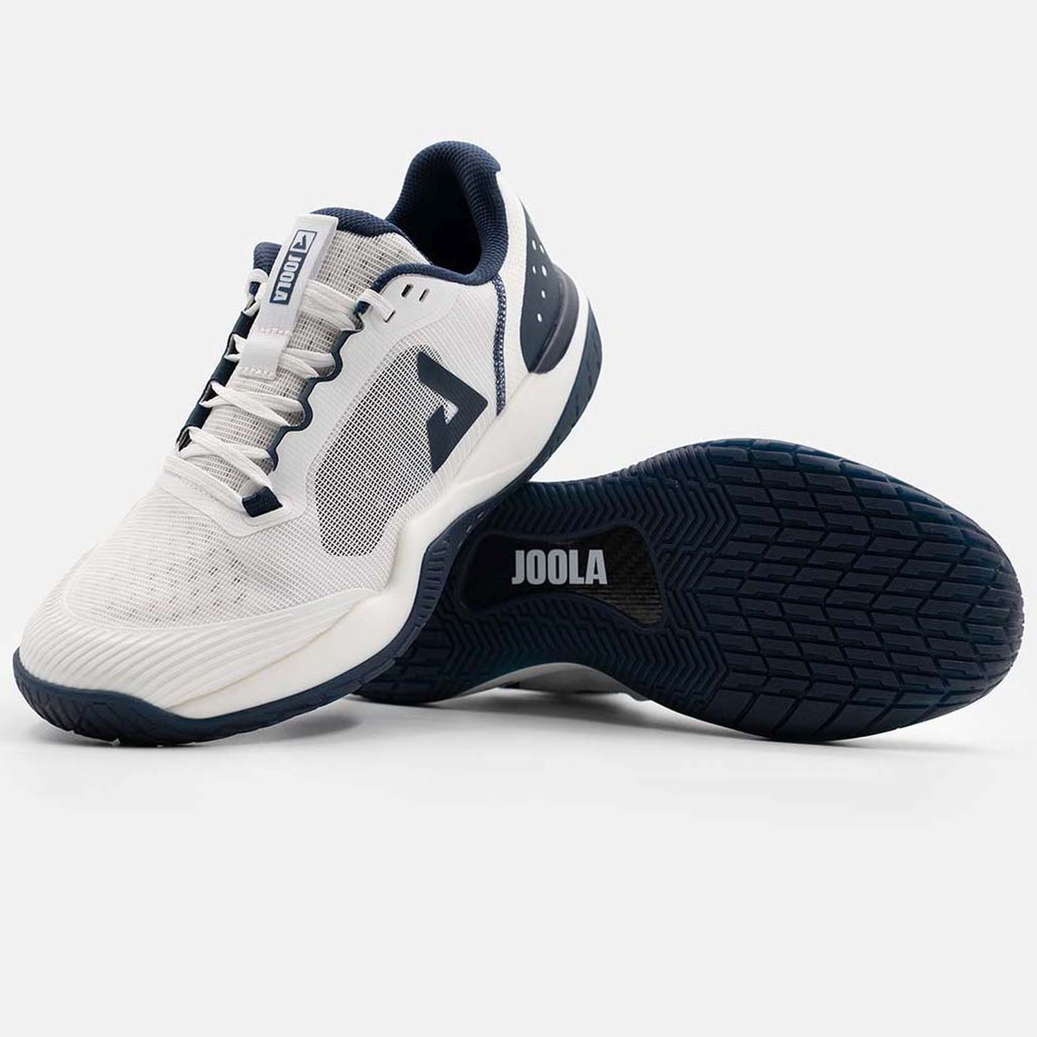 Zapatillas de pickleball de hombre R4LLY Joola - Blanco / Azul Blanco / Azul-3