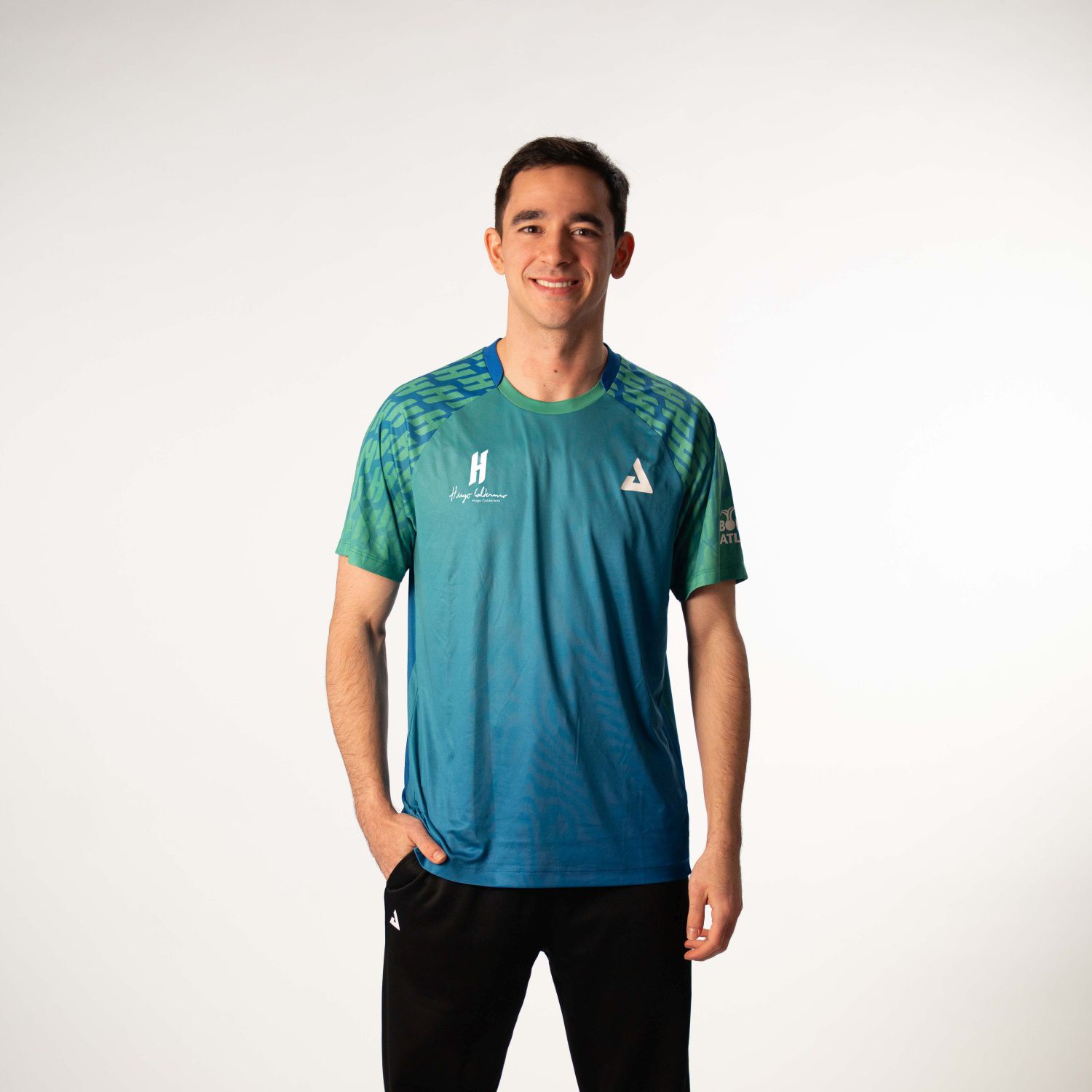 Imagen 4 de Camiseta de tenis de mesa de hombre HUGO CALDERANO MONOGRAM Joola - Azul Azul