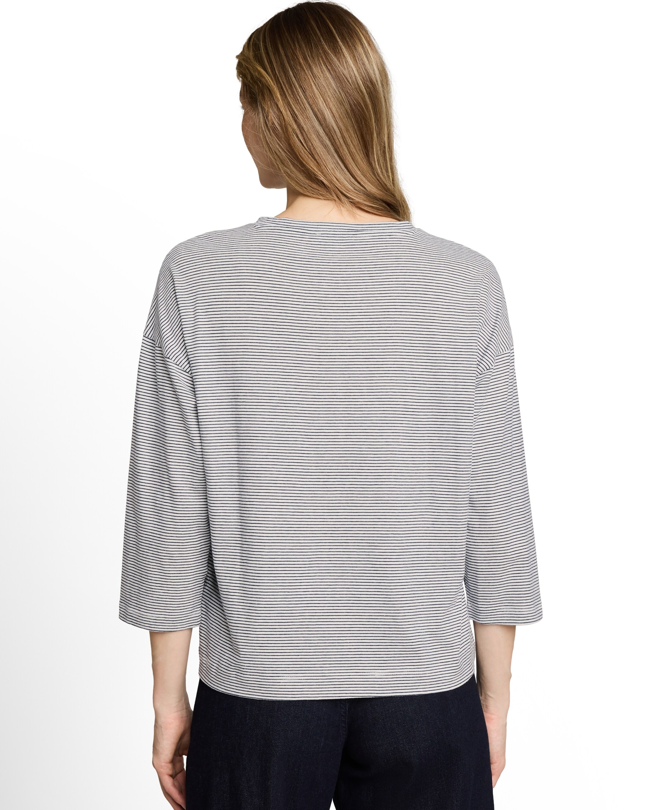 Camiseta de mujer con detalle floral y manga larga - Tom Tailor - Blanco Blanco-2