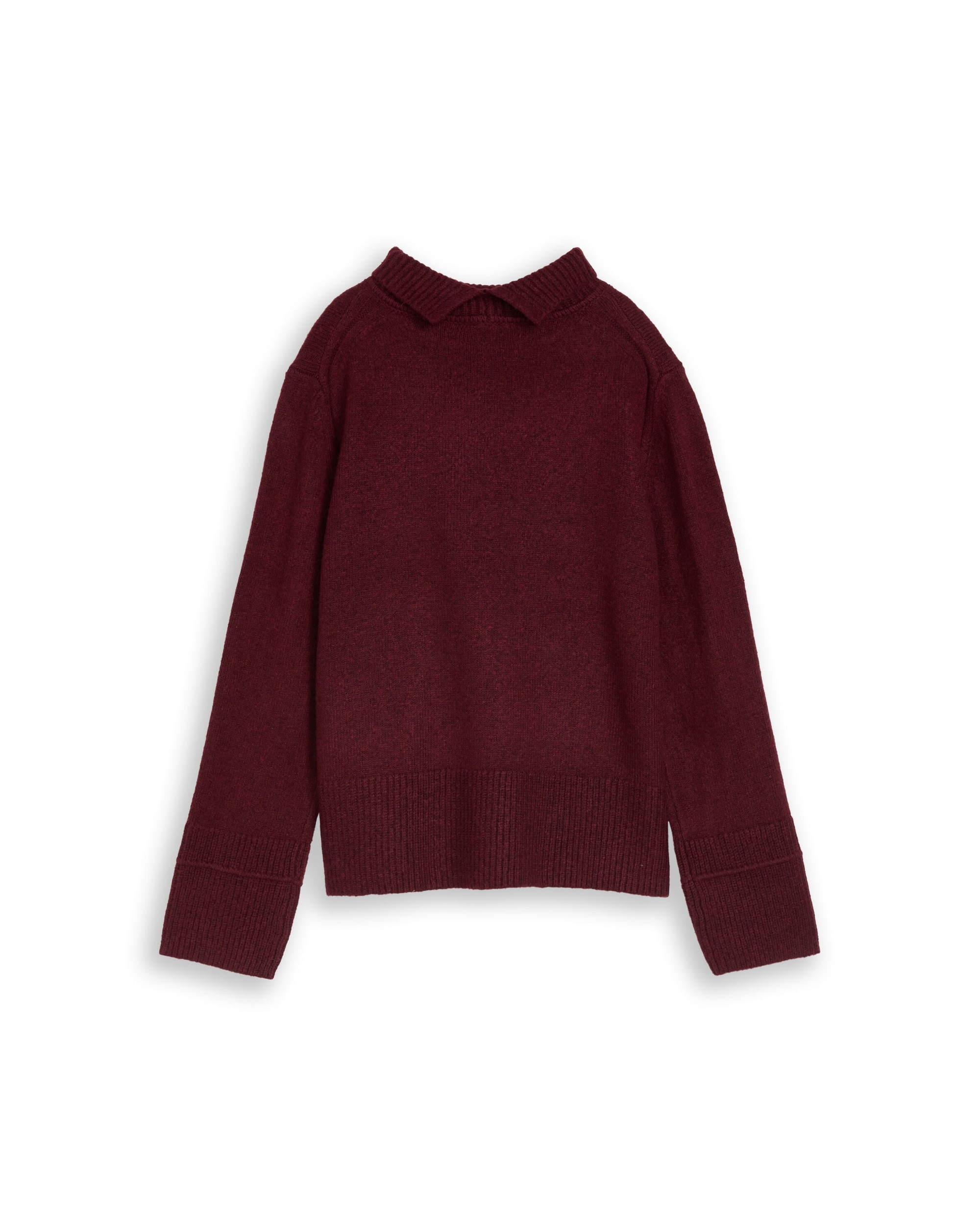 Jersey de mujer con cuello alto y manga larga - Tom Tailor - Rojo Rojo-3