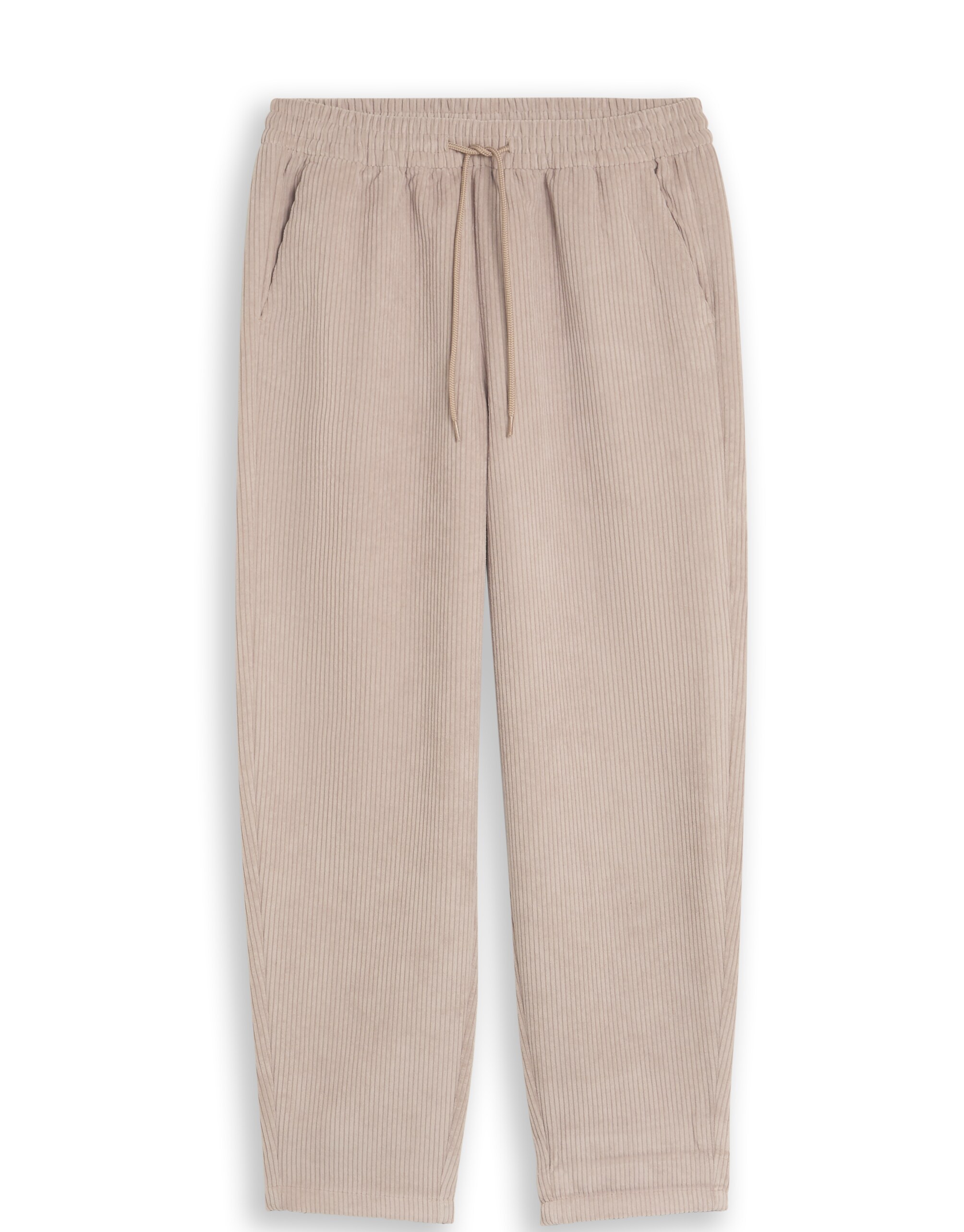 Pantalón recto de mujer con cintura elástica y cordón - Tom Tailor - Natural Natural-5