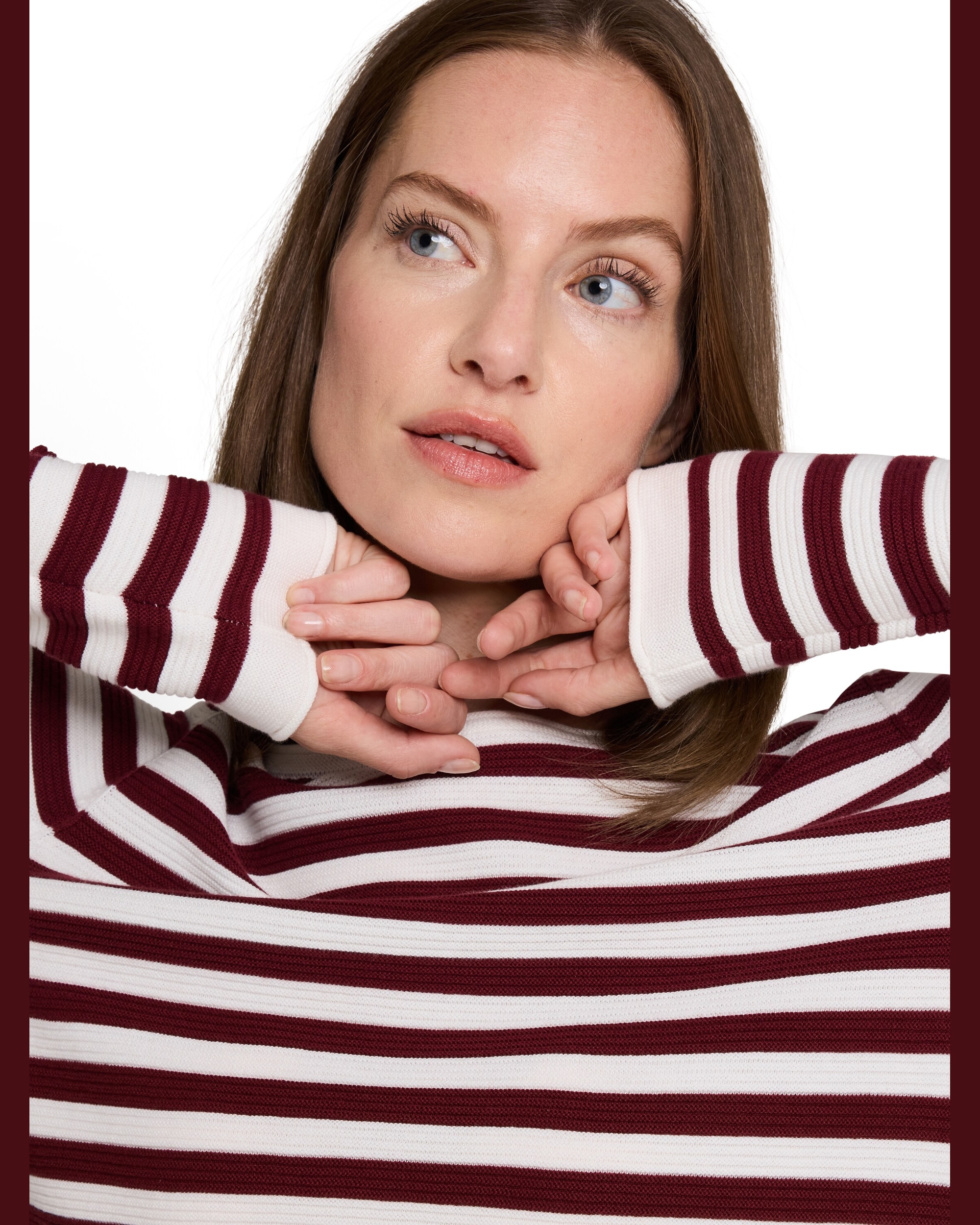 Imagen 0 de Jersey de mujer básico de cuello redondo Rojo