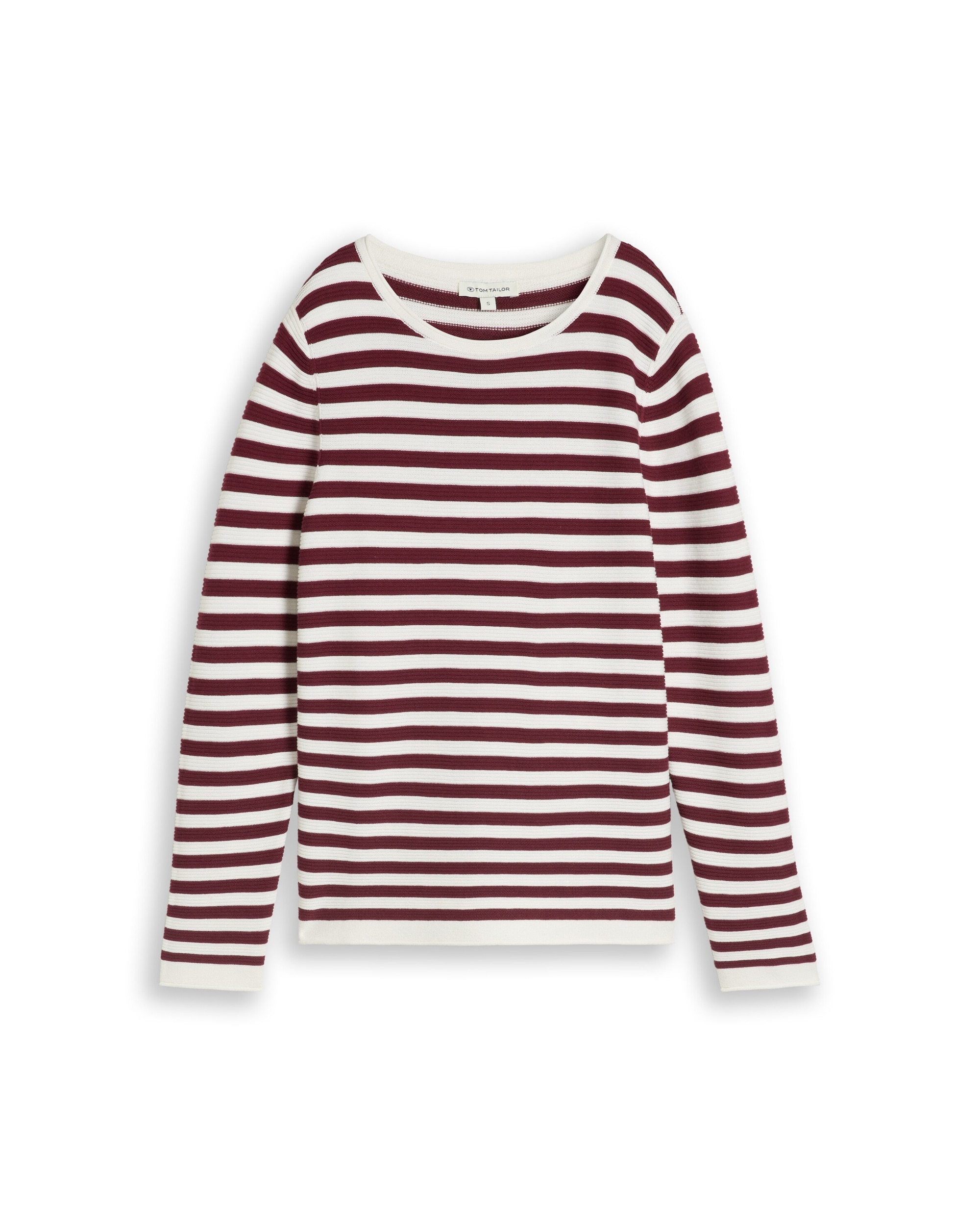 Jersey de mujer básico de cuello redondo - Tom Tailor - Rojo Rojo-5
