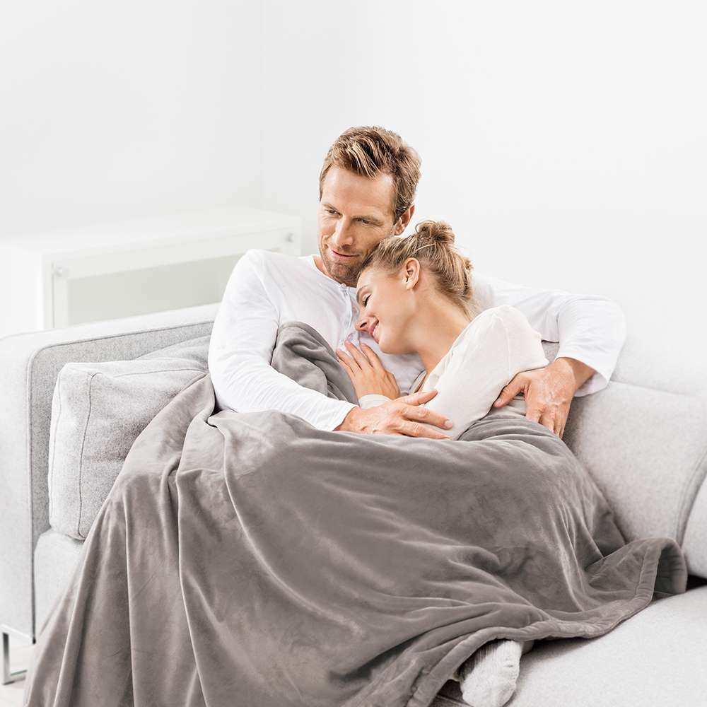 Manta de tacto suave Beurer HD-150 XXL cosy taupe - Gris Gris-2