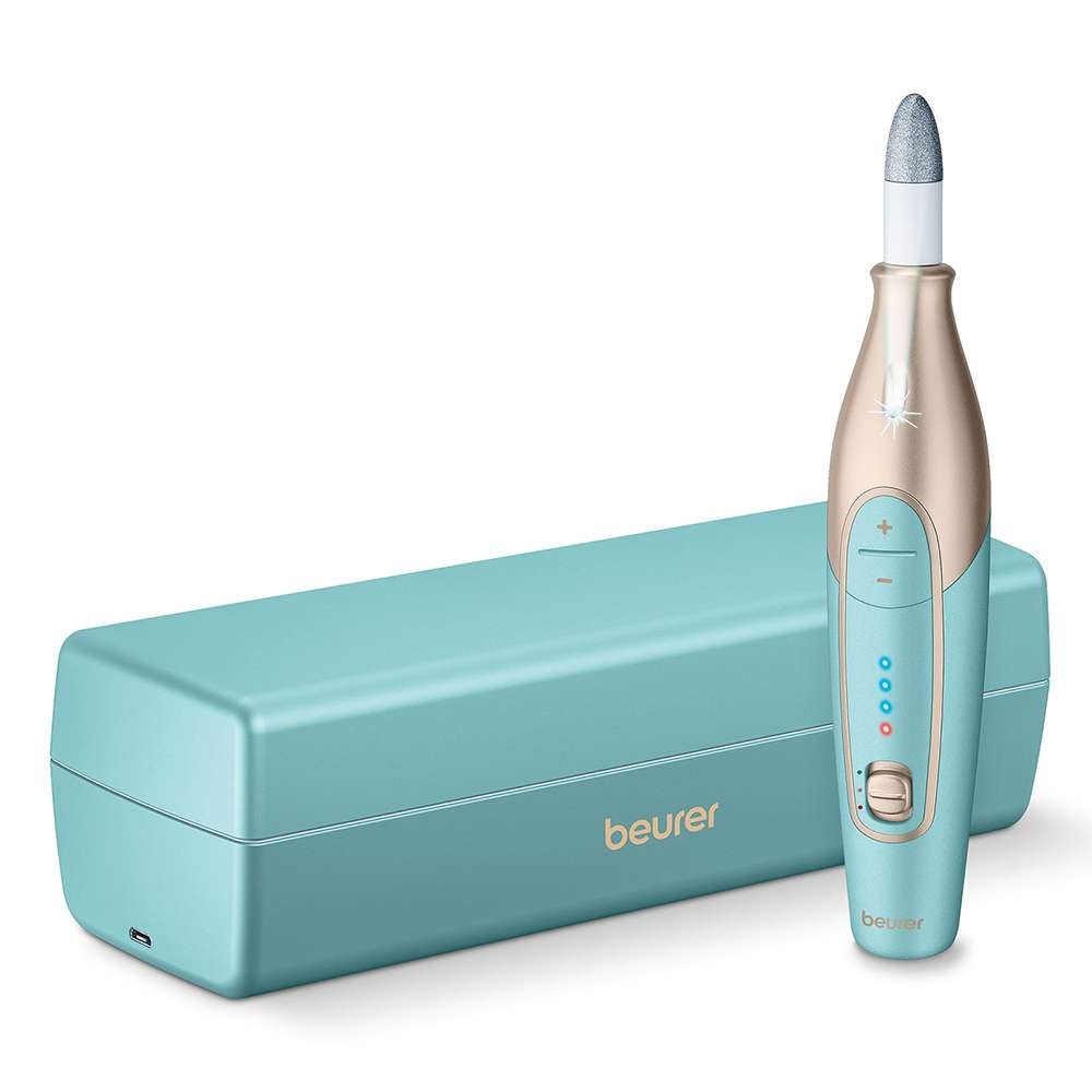 Set de manicura y pedicura profesional Beurer MP-84 con luz con batería de litio - Azul Azul-3