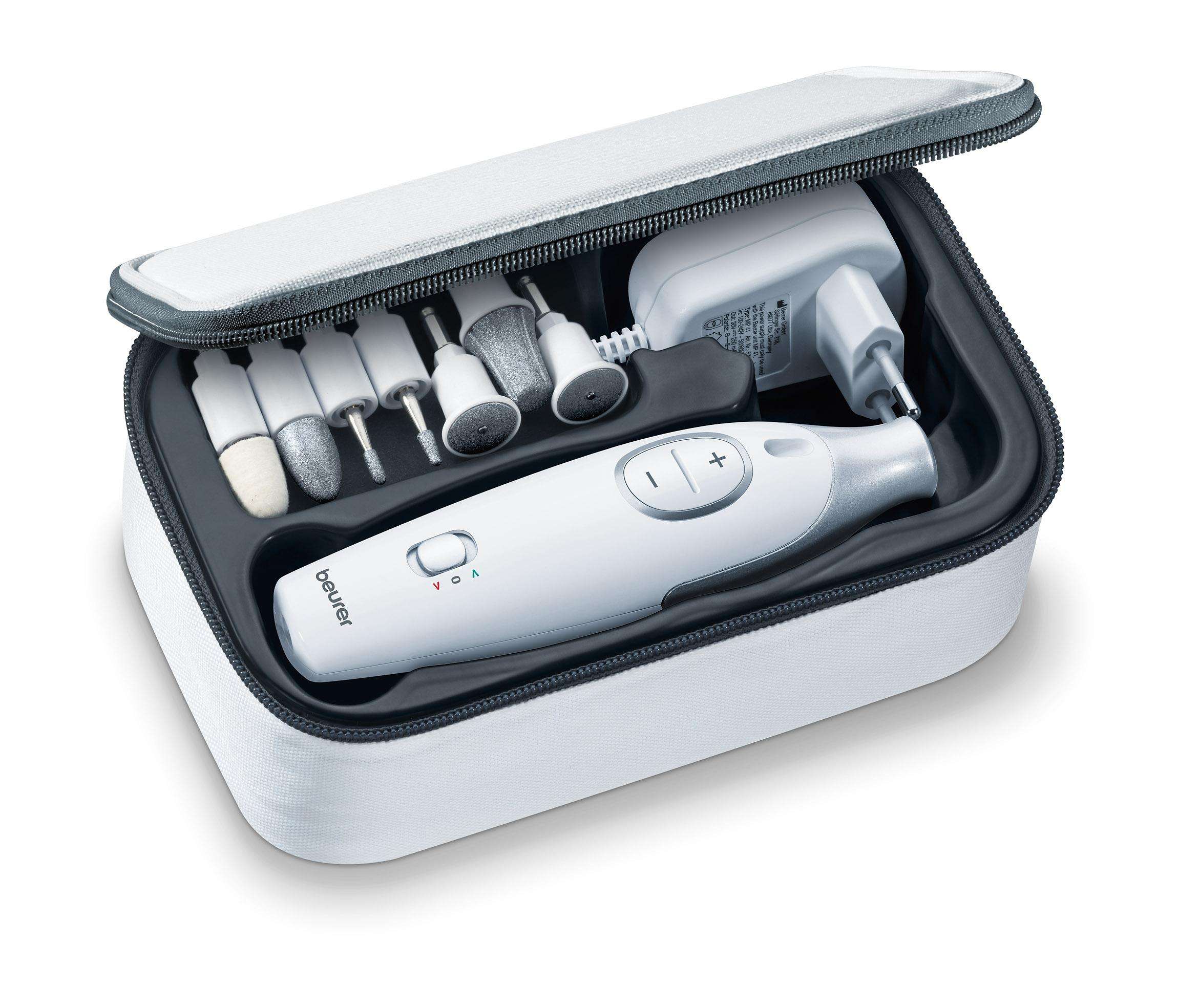 Set de manicura y pedicura profesional con luz Beurer MP-42 - Blanco Blanco-2