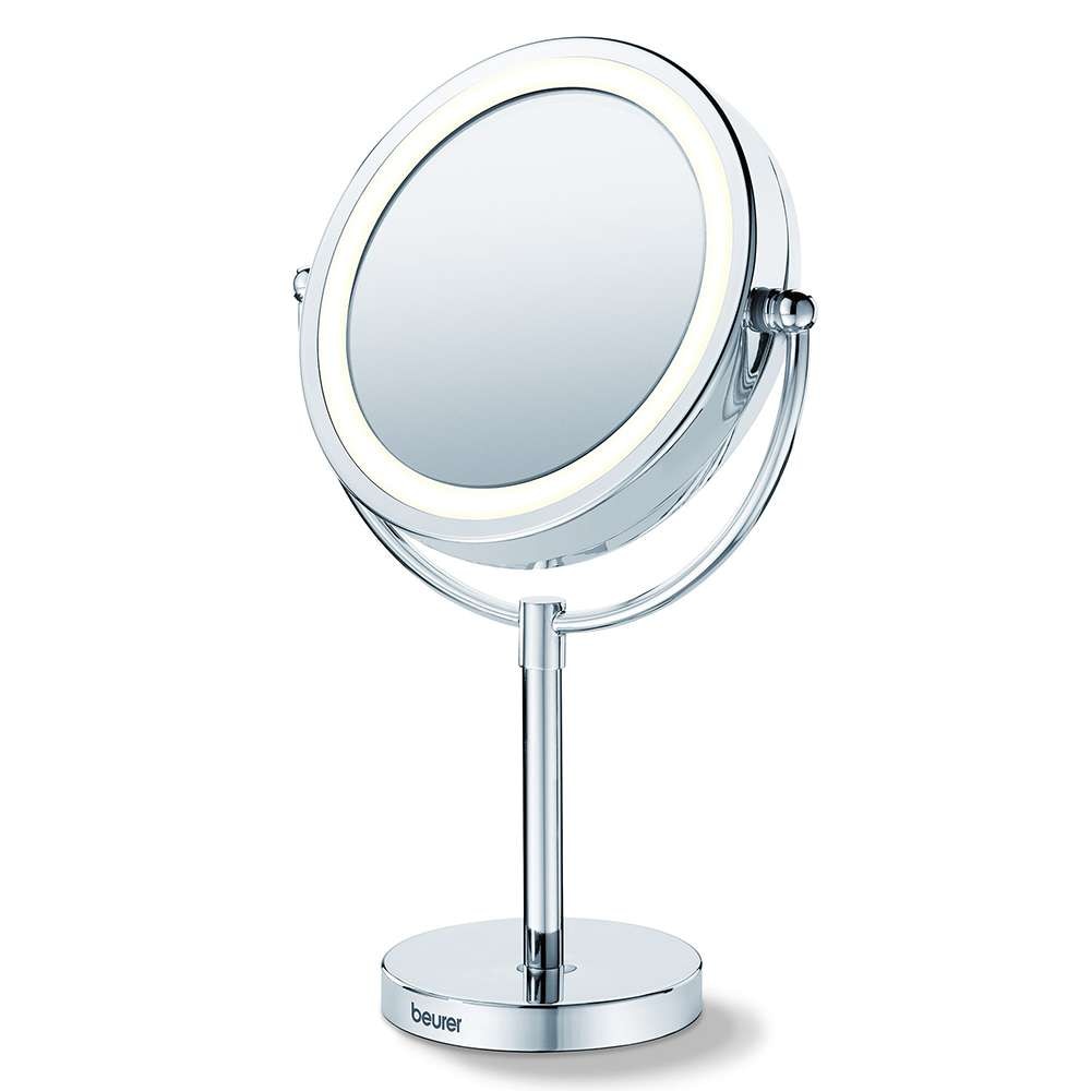 Beurer - Espejo cosmético de sobremesa con luz y aumento x5 BS-69 Beurer.