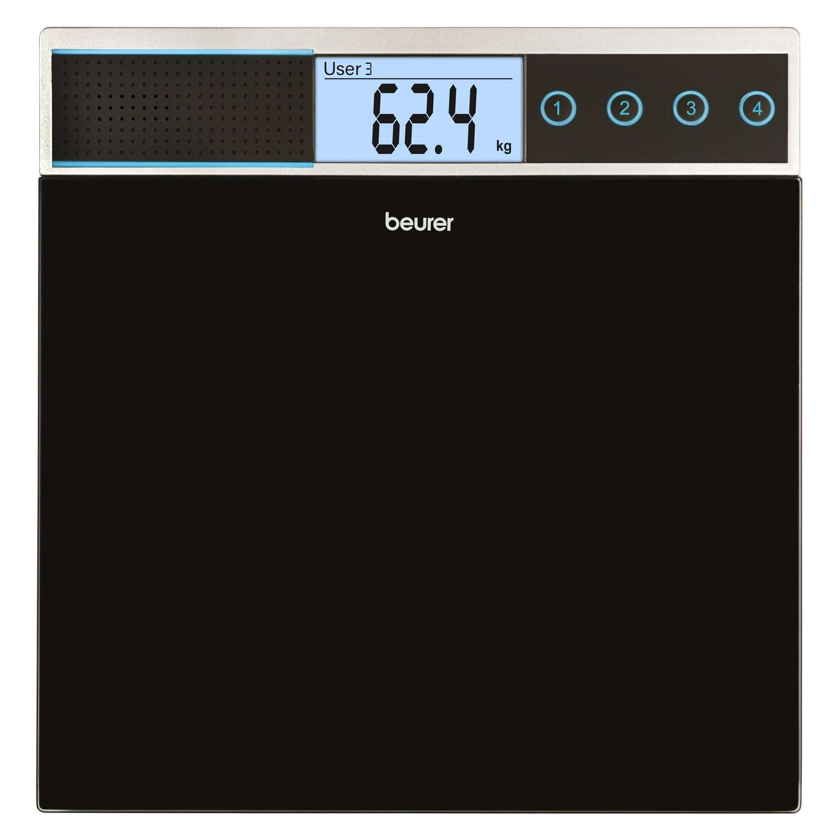 Imagen 1 de Báscula de baño digital con altavoz GS-39 Beurer - Negro Negro