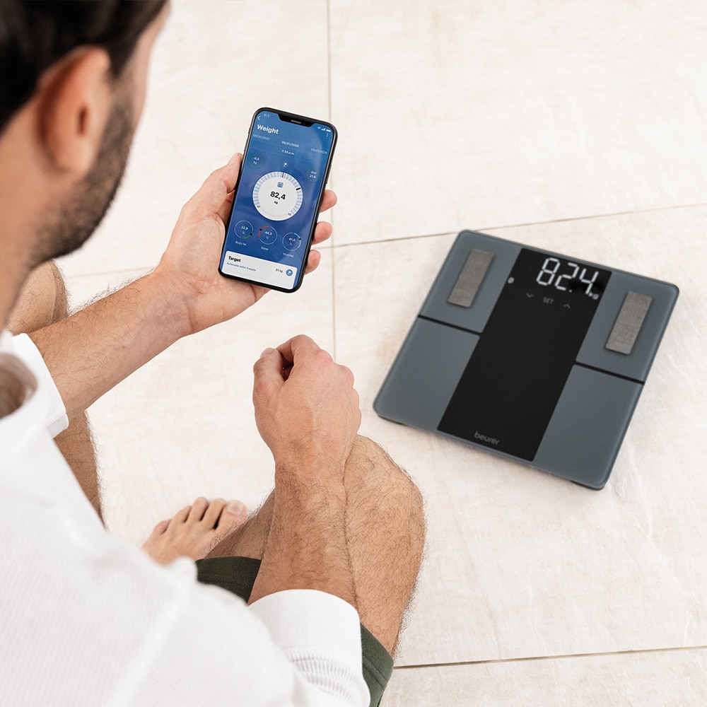 Imagen 3 de Báscula de baño digital diagnóstica con IMC y función Bluetooth BF-500 BLACK EDITION Beurer - Negro Negro