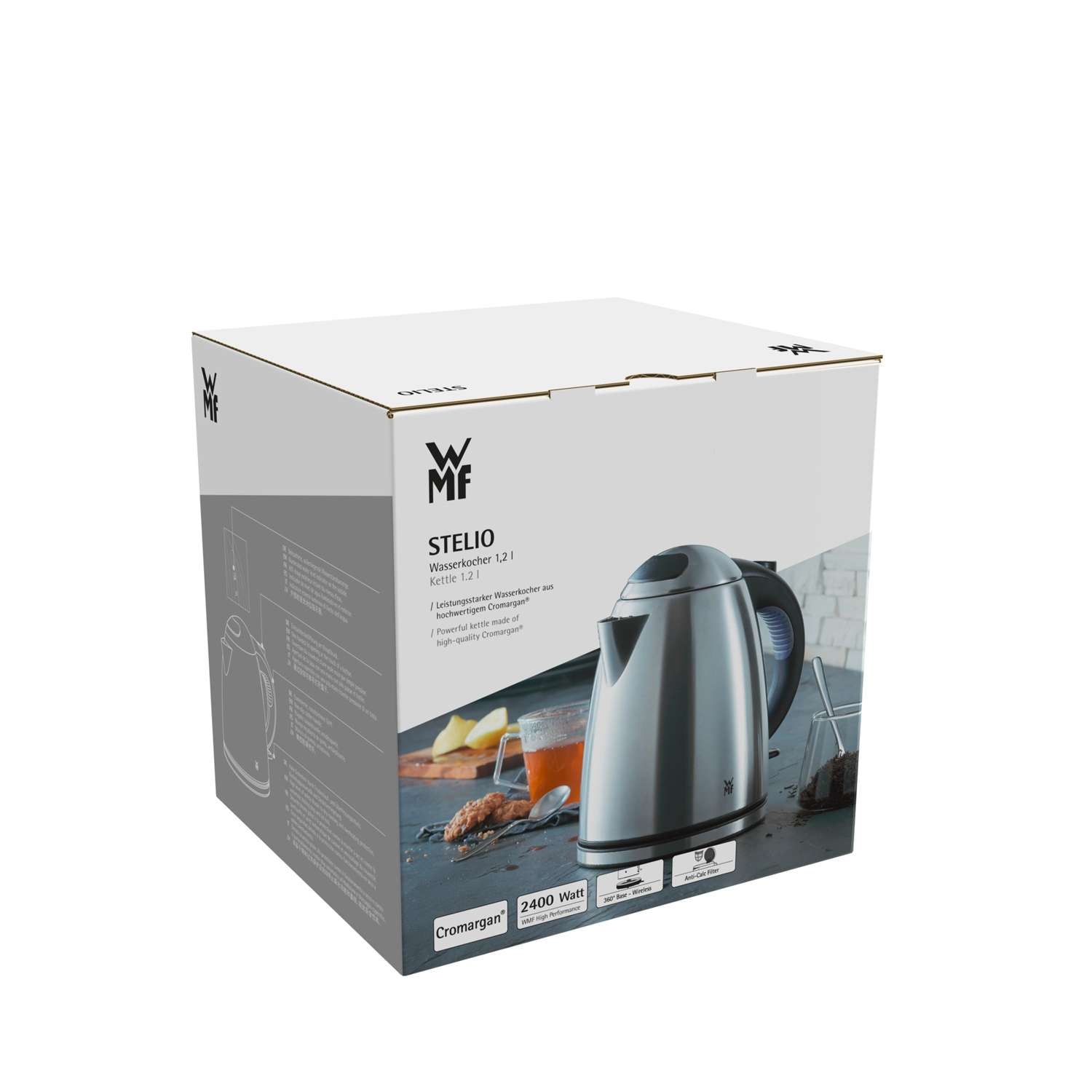 Hervidor de agua WMF Stelio con capacidad para 1,2 L - Plata Plata-3