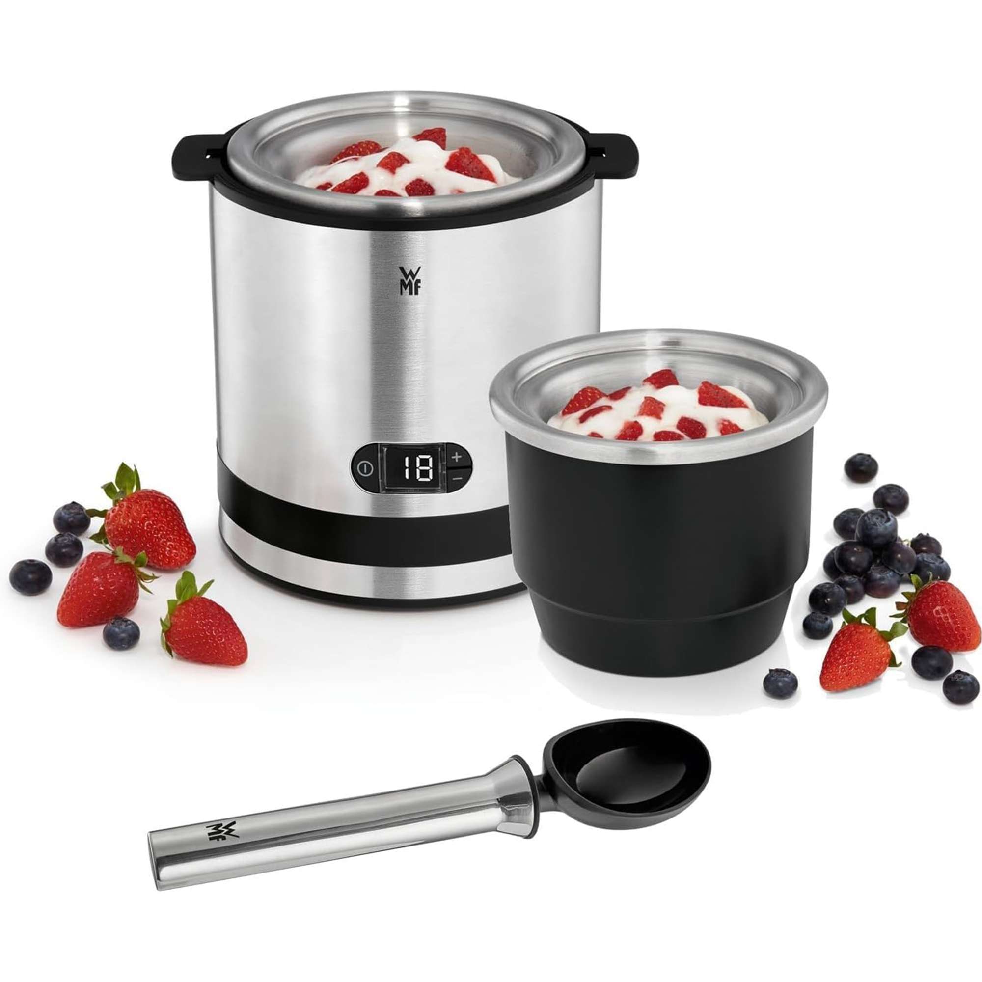Imagen 1 de Heladera 3 en 1 WMF Kitchenminis 300 ml para yogur helado Gris / Negro