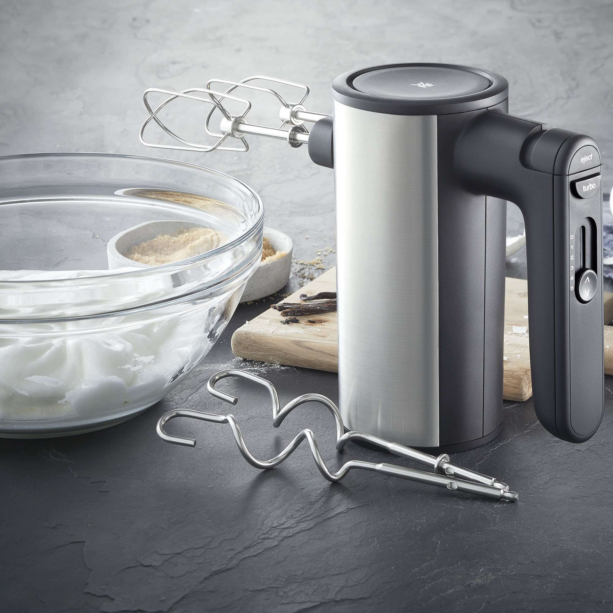Batidora amasadora WMF Kult X Edition con 5 niveles de velocidad 400 W acero inox - Gris / Negro Gris / Negro-2