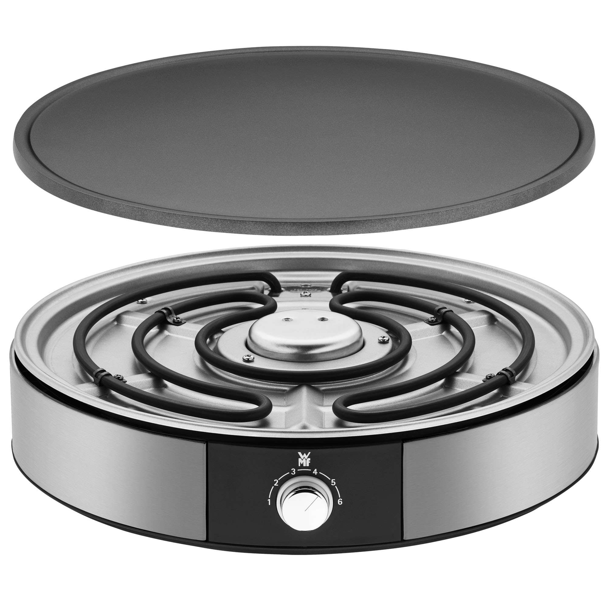 Crepera WMF Lono Crepes Maker 33 cm de diámetro y Revestimineto Antiadherente - Plata / Negro Plata / Negro-4