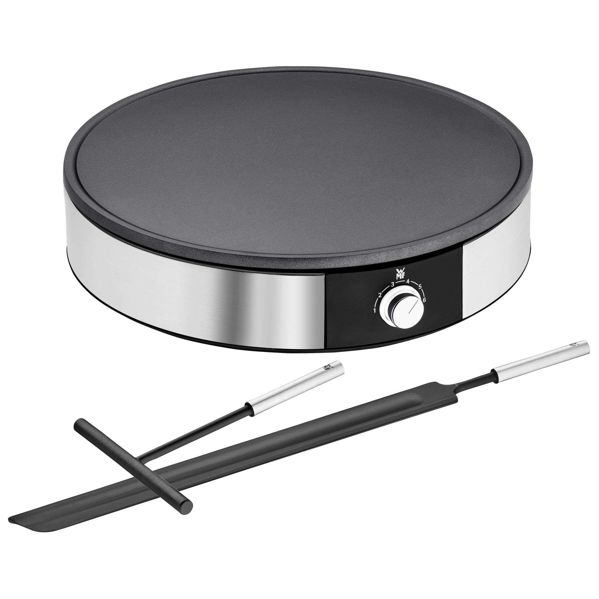 Crepera WMF Lono Crepes Maker 33 cm de diámetro y Revestimineto Antiadherente - Plata / Negro Plata / Negro-5