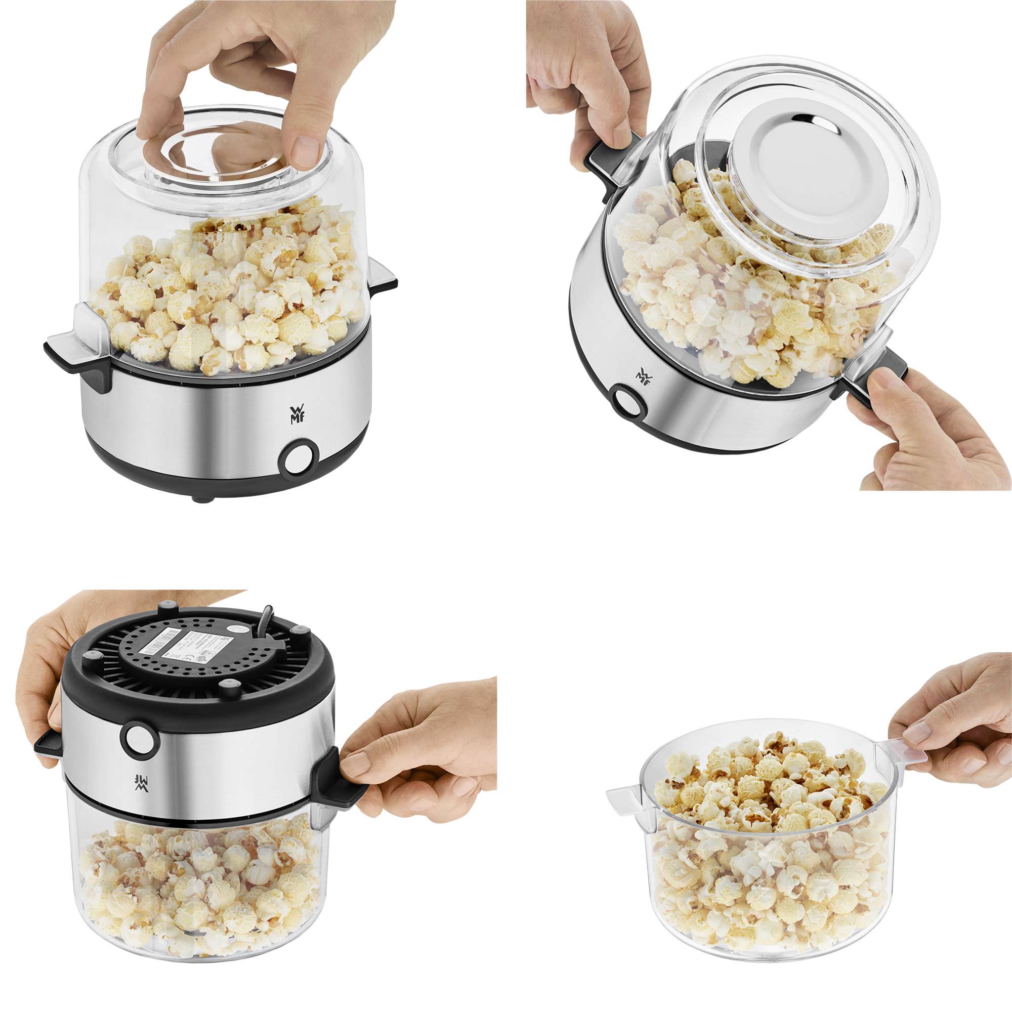 Imagen 6 de Palomitera WMF Kitchenminis eléctrica 2,2L de Acero inoxidable - Gris / Negro Gris / Negro