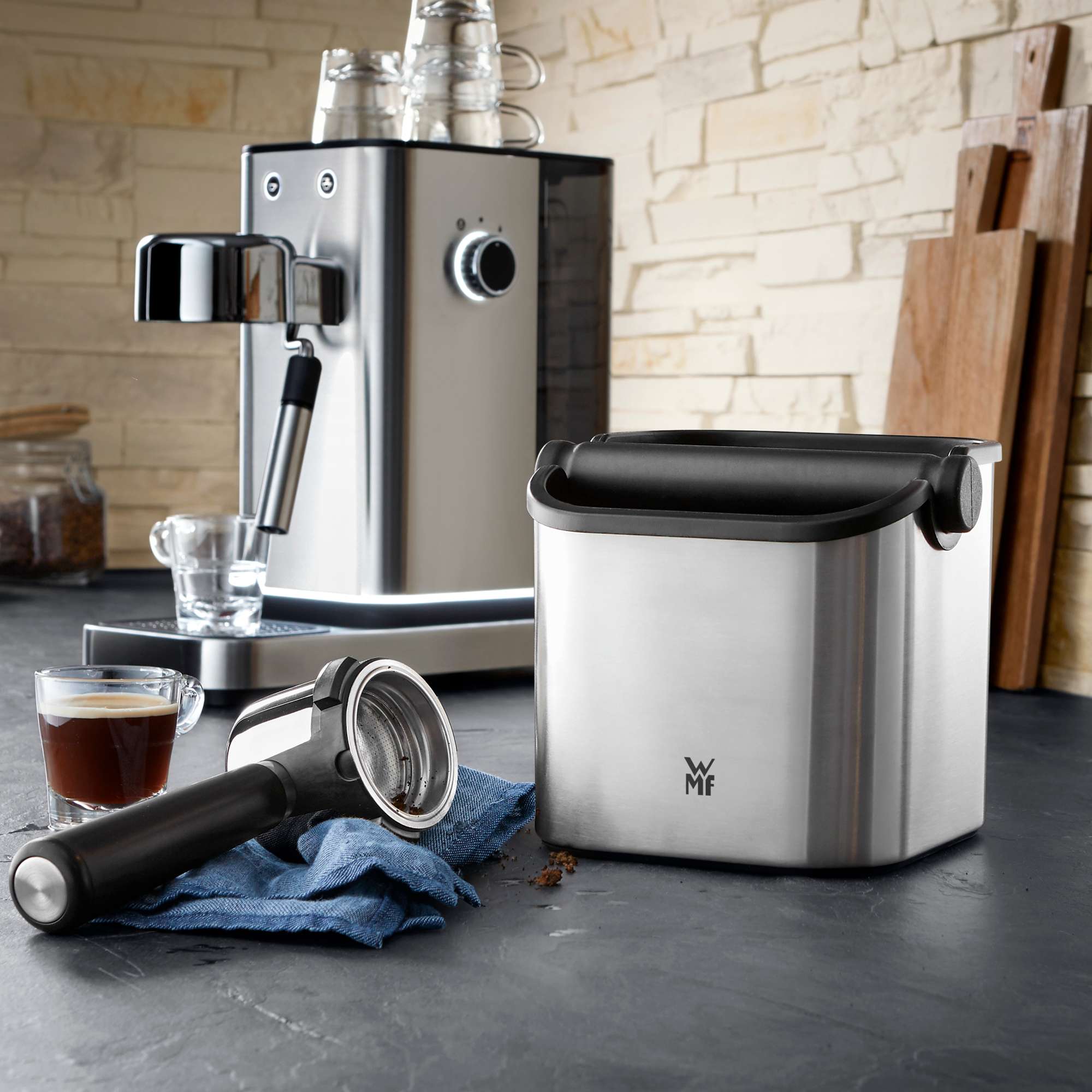 Imagen 6 de Caja para posos de café WMF Lumero Knock Box - Plata Plata