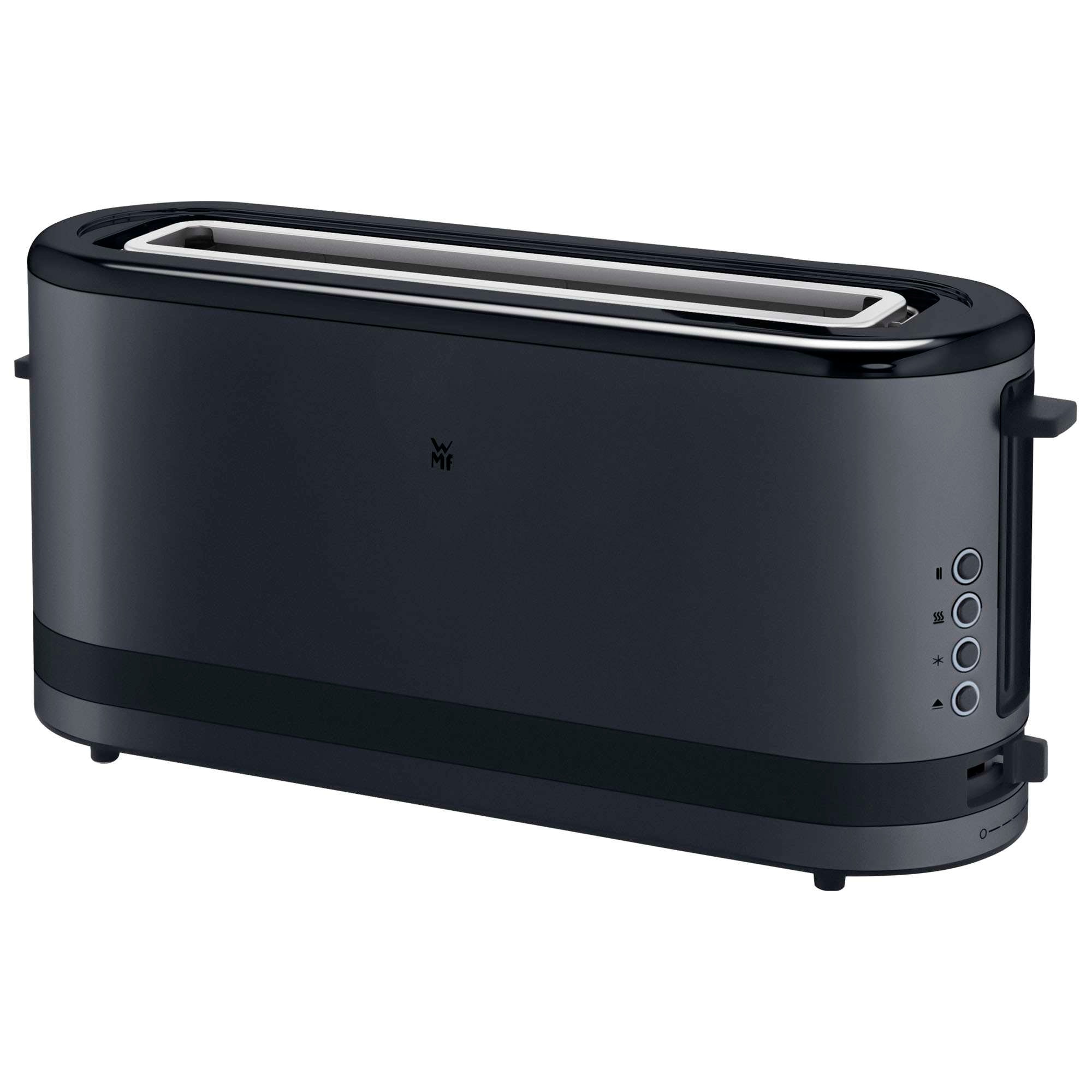 Tostador de ranura larga WMF Kitchenminis 2 rebanadas con accesorio para panecillos - Gris / Negro Gris / Negro-1