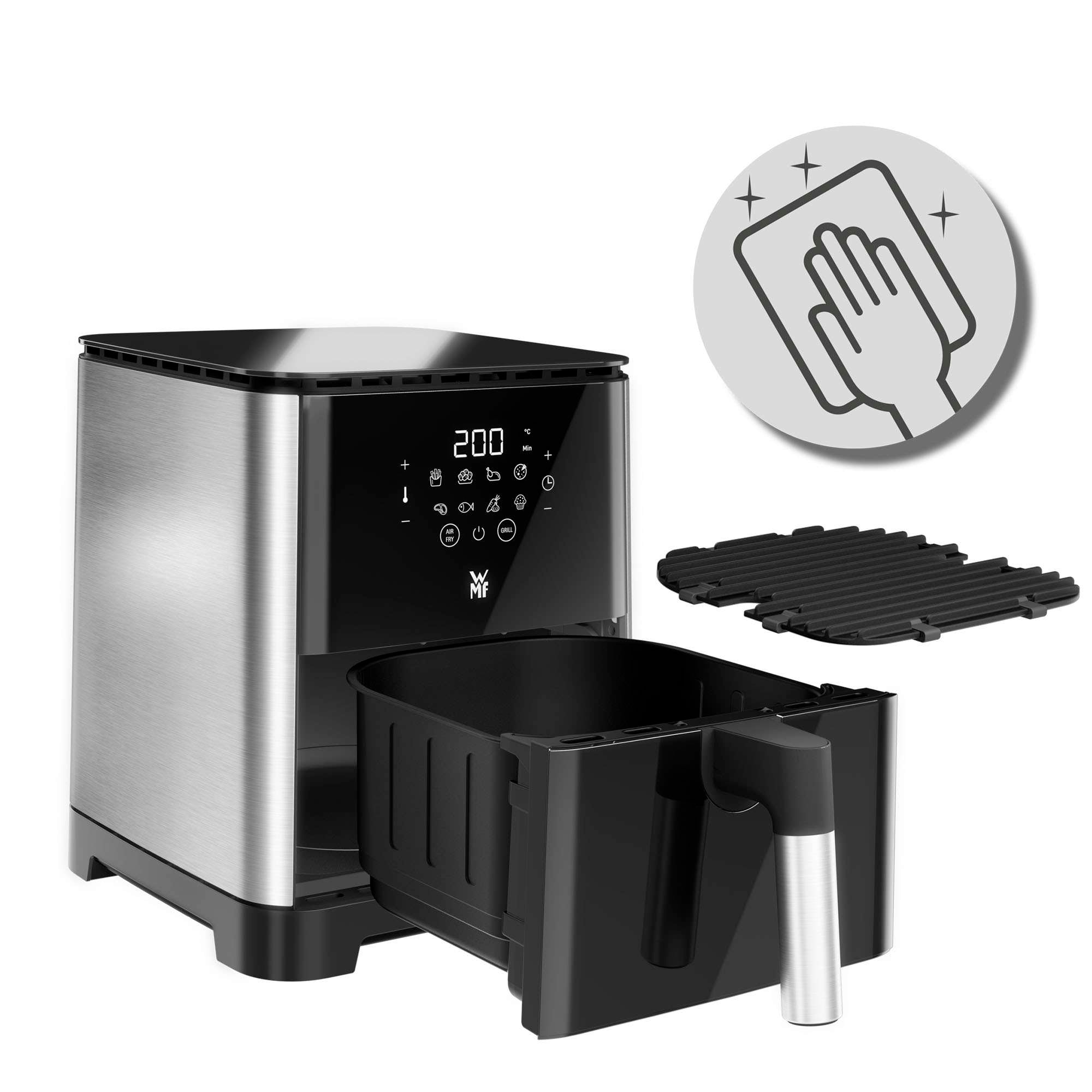 Imagen 6 de Freidora de aire sin aceite WMF Multi Taste Airfryer 4 litros con 8 programas - Plata / Negro Plata / Negro