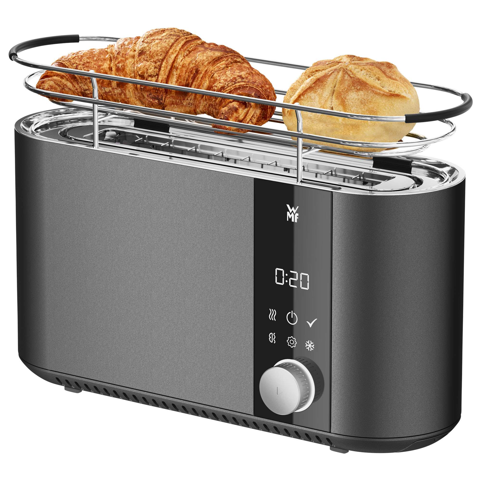 Tostador WMF Master Line Motorizada para 2 rebanadas XXL y accesorios para panecillos - Gris Gris-6