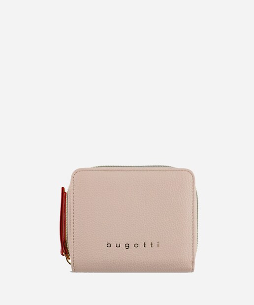Imagen 0 de Cartera de mujer color beige con cremallera
