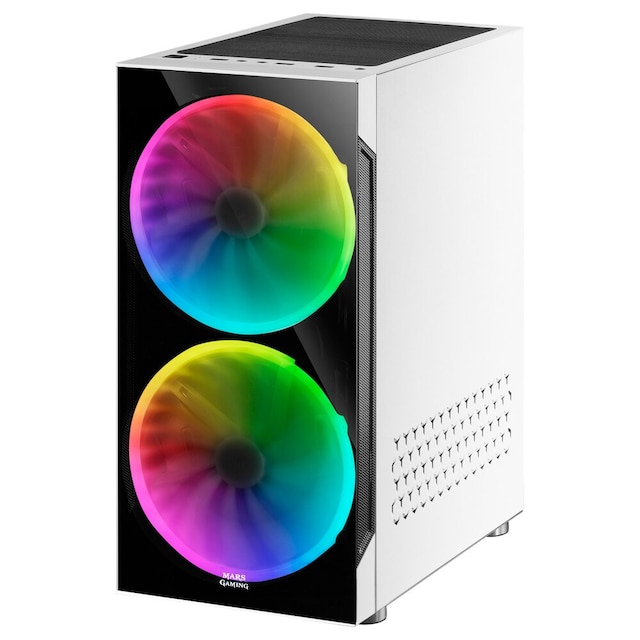 Caja PC ATX Mars Gaming MC9 2 Ventiladores ARGB Blanco