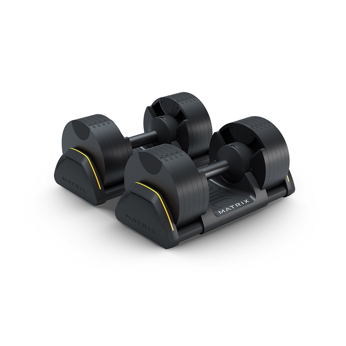 Pack de 2 mancuernas Ajustables Matrix Fitness Juego de 2 a 20 Kg - Negro Negro-3