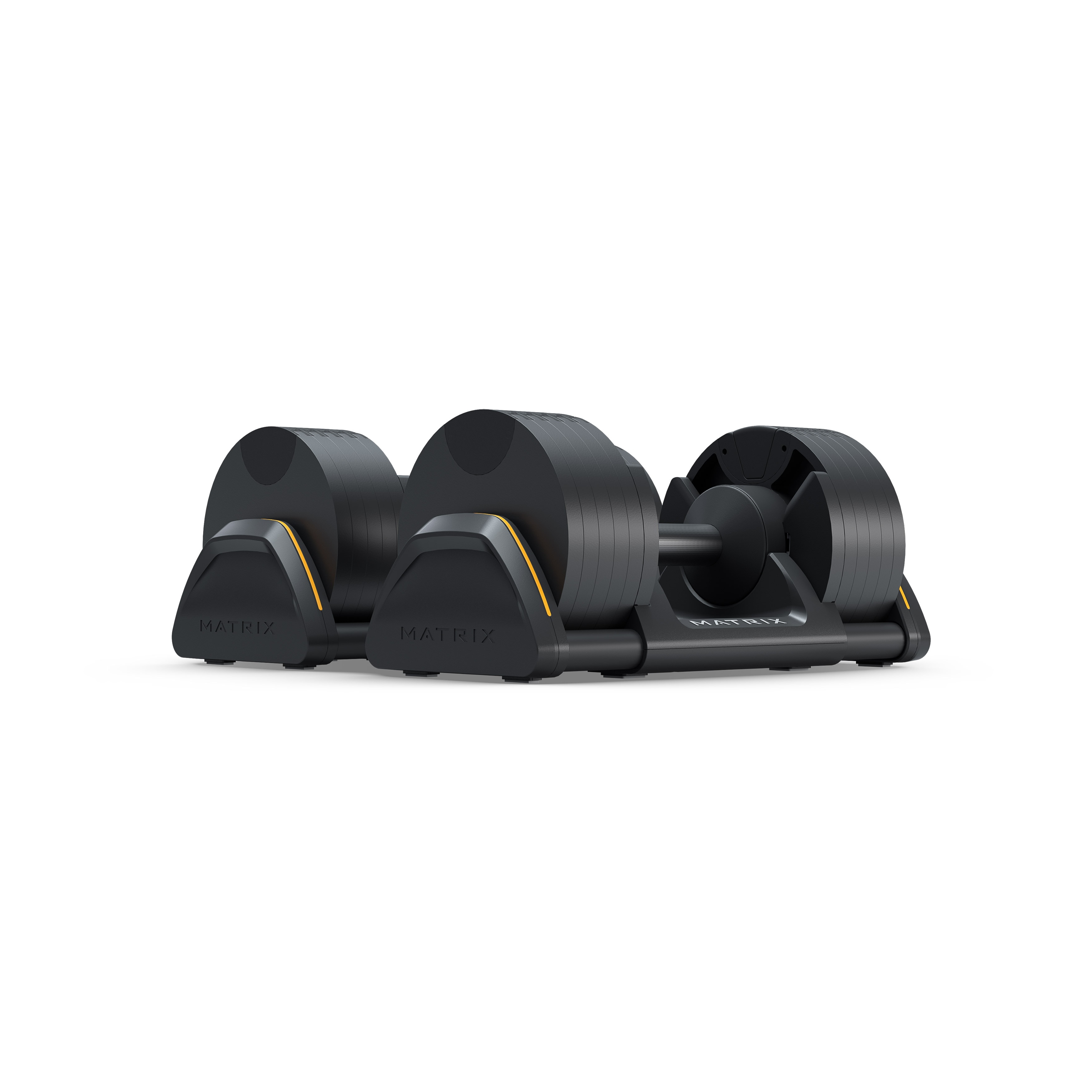 Pack de 2 mancuernas Ajustables Matrix Fitness Juego de 2 a 20 Kg - Negro Negro-4