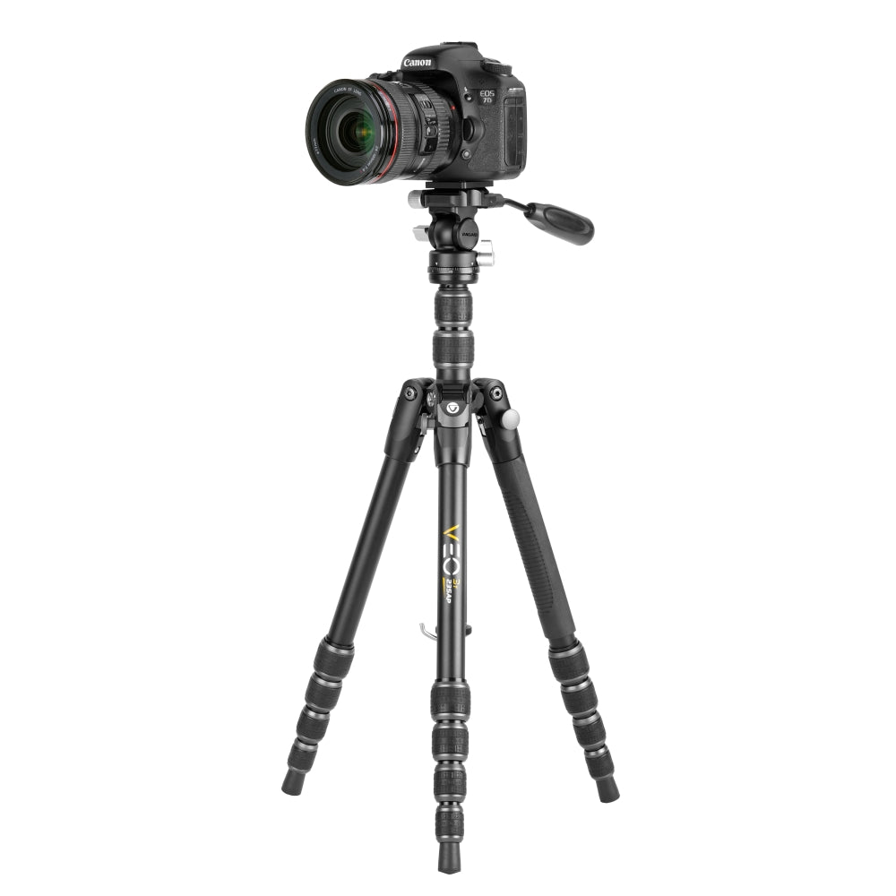 Trípode Vanguard Veo 3T 235AP para cámara con patas de aluminio y rótula de paneo - Negro Negro-6