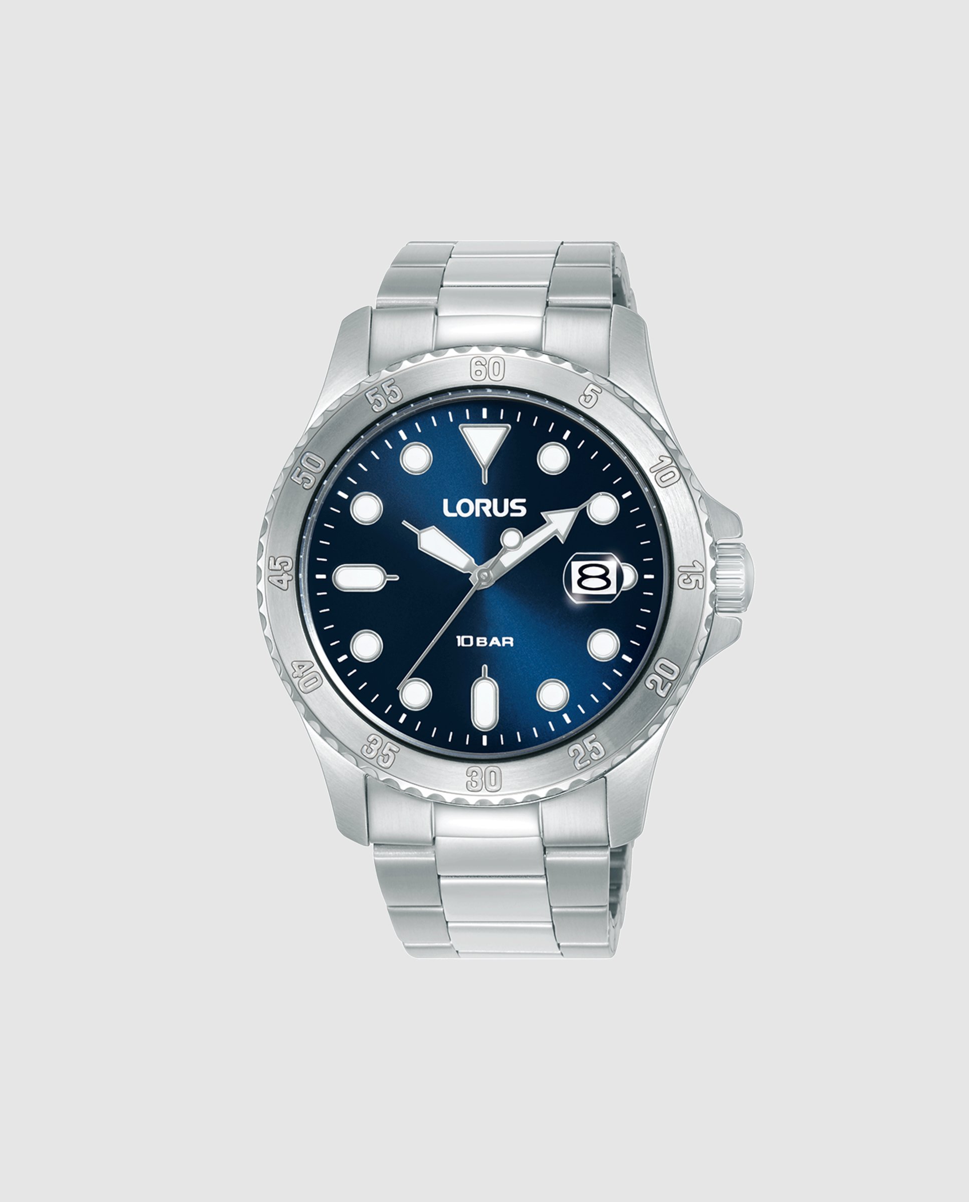 Imagen 0 de Reloj analógico de hombre sport man rs967dx9 de acero y correa plateada Plata