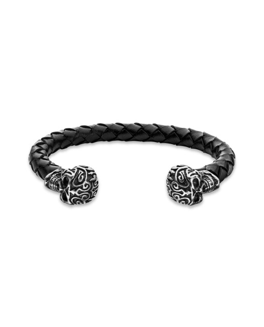 Imagen 0 de Pulsera de hombre Tribal edge de acero negra