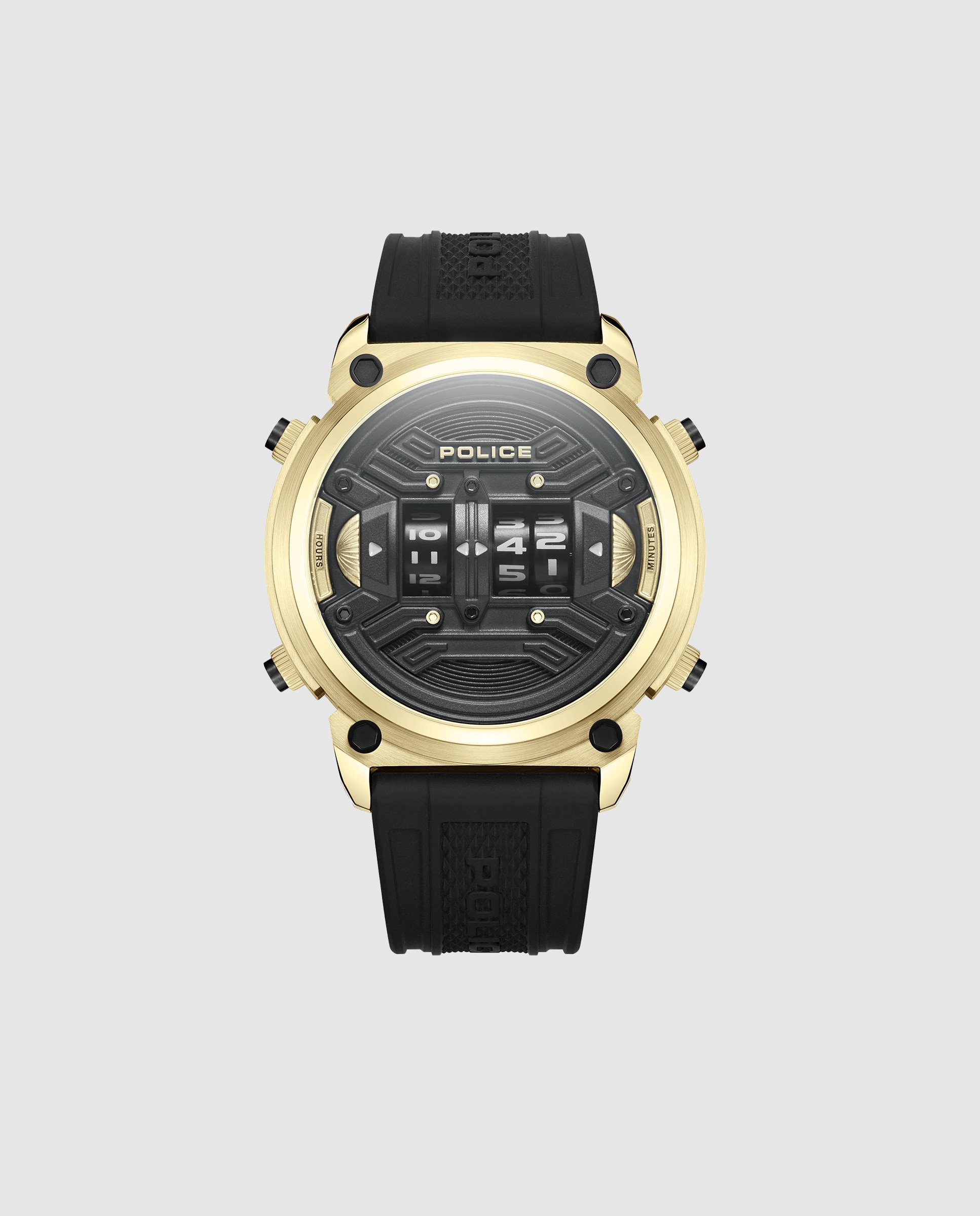 Imagen 0 de Reloj analógico de hombre rotor pewjp2228501 de silicona y correa negra Negro / Cromo