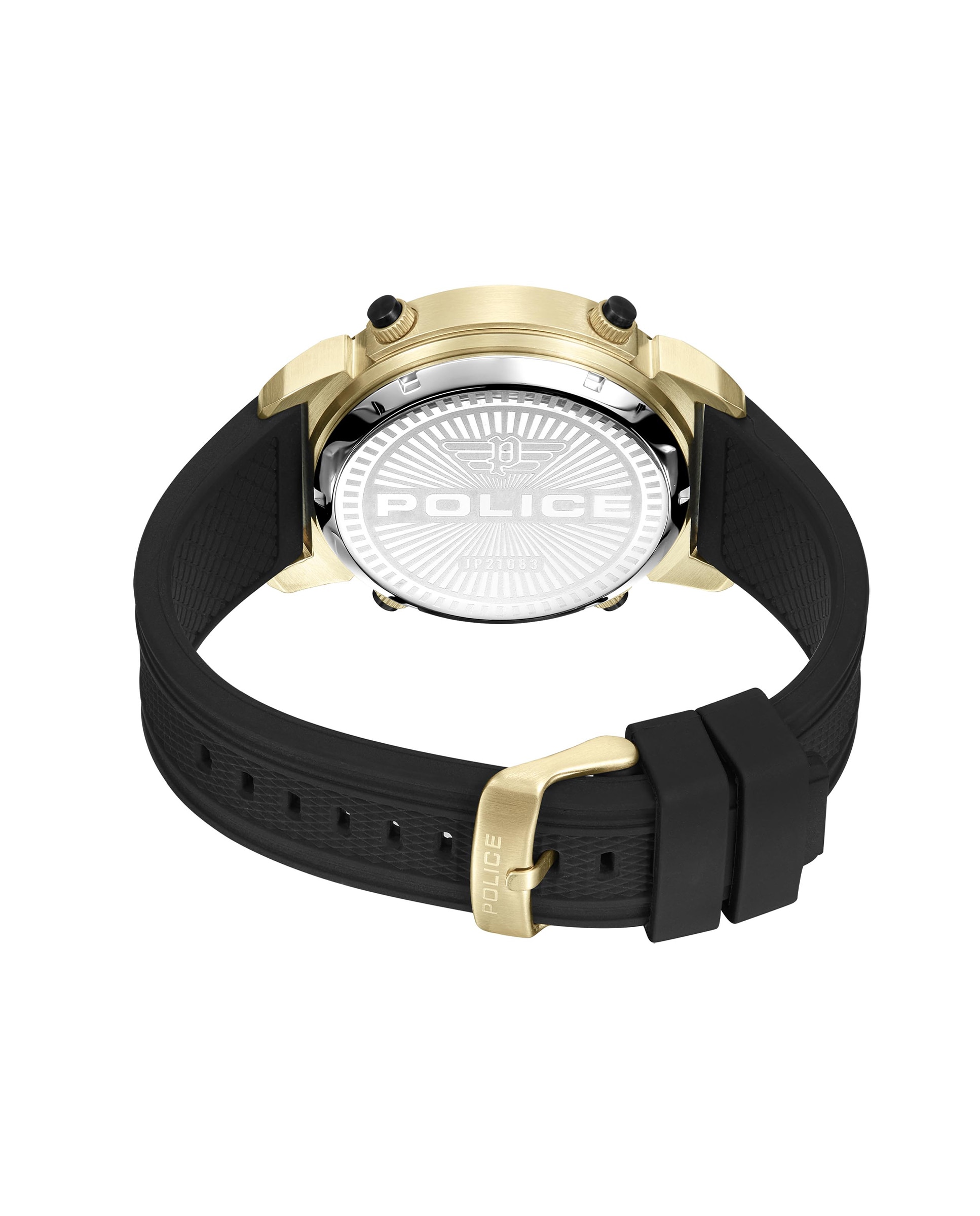 Reloj analógico de hombre rotor pewjp2228501 de silicona y correa negra - Negro / Cromo Negro / Cromo-3