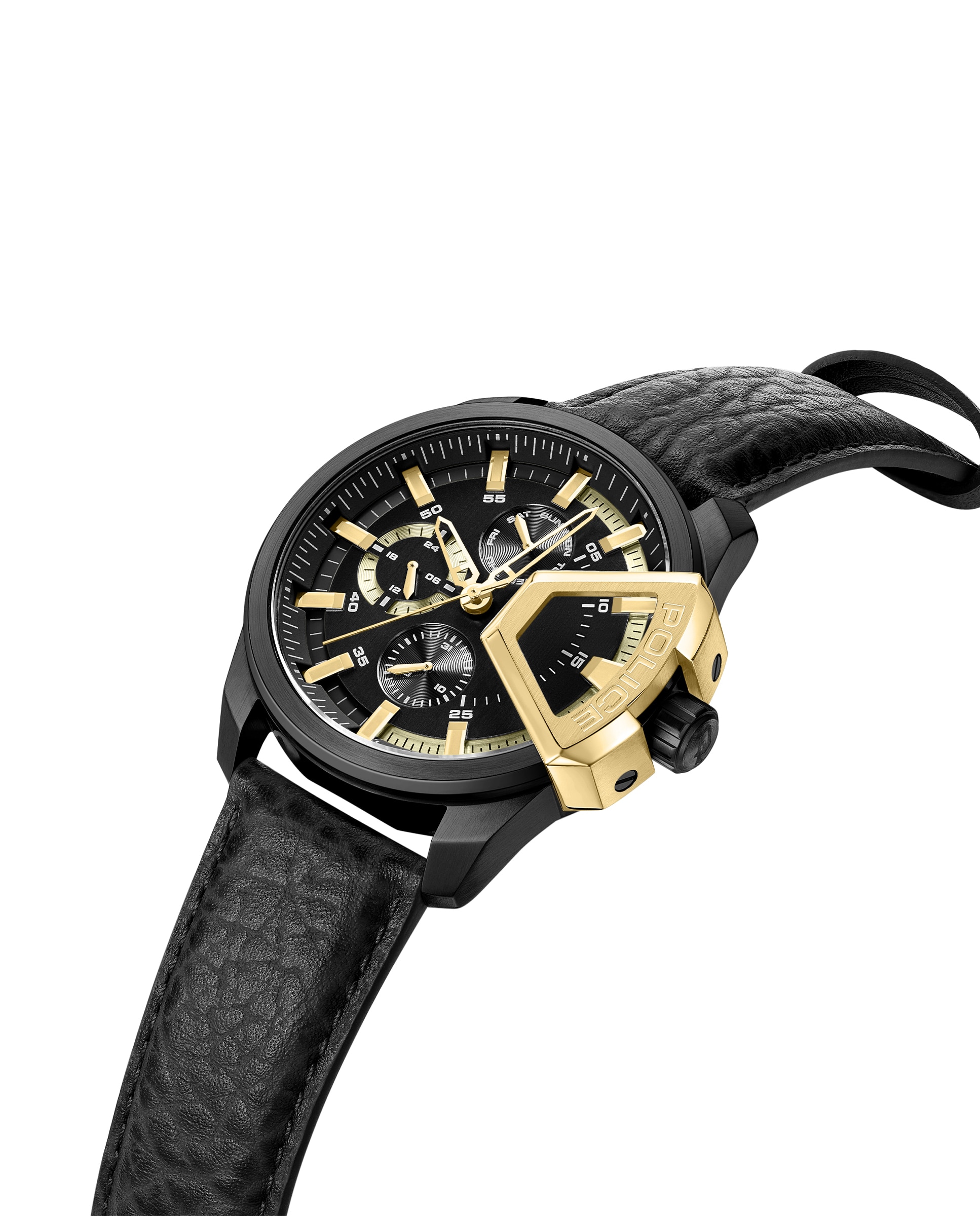 Reloj de hombre underlined pewjf0005704 de piel y correa negra - Negro Negro-2