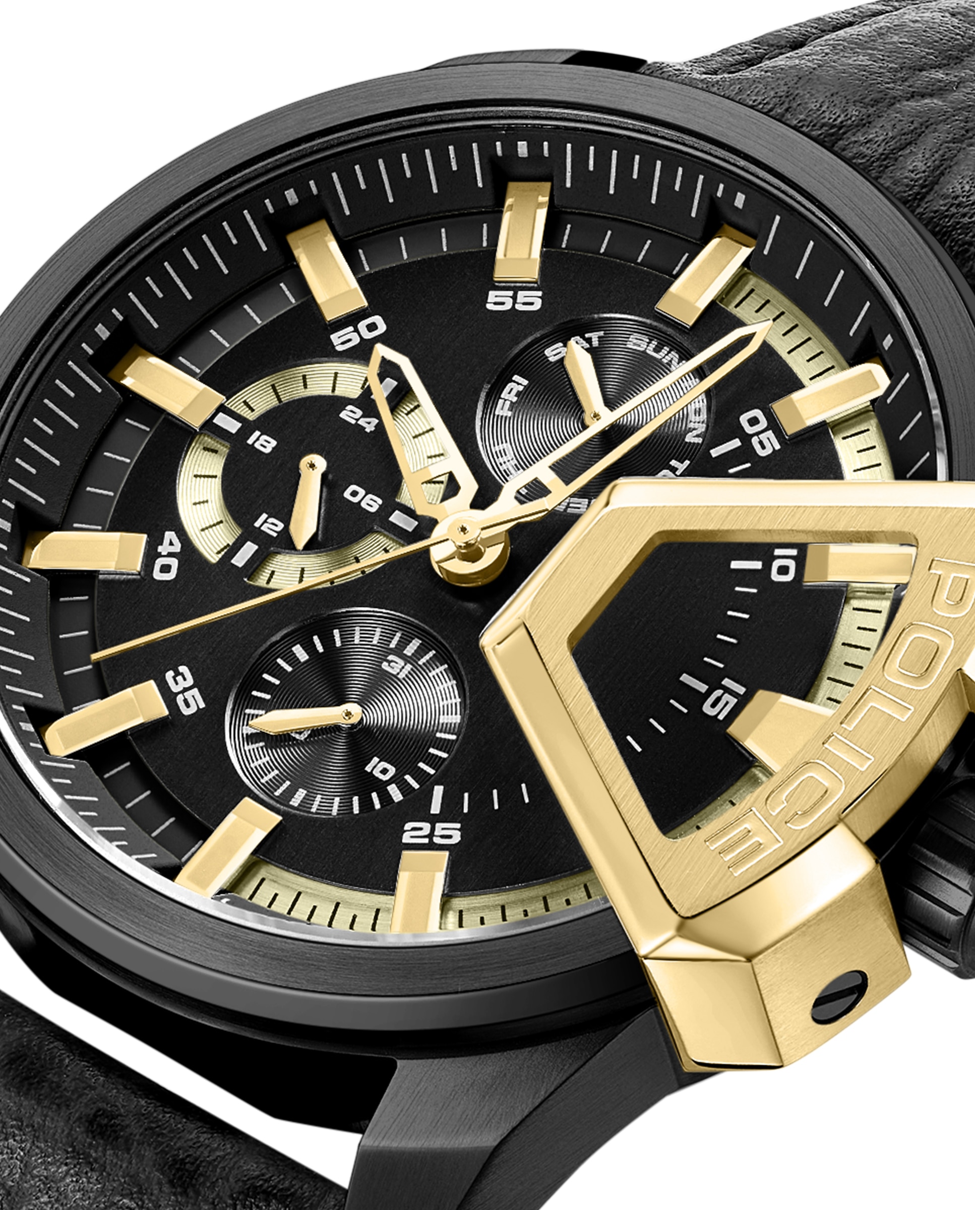 Reloj de hombre underlined pewjf0005704 de piel y correa negra - Negro Negro-3