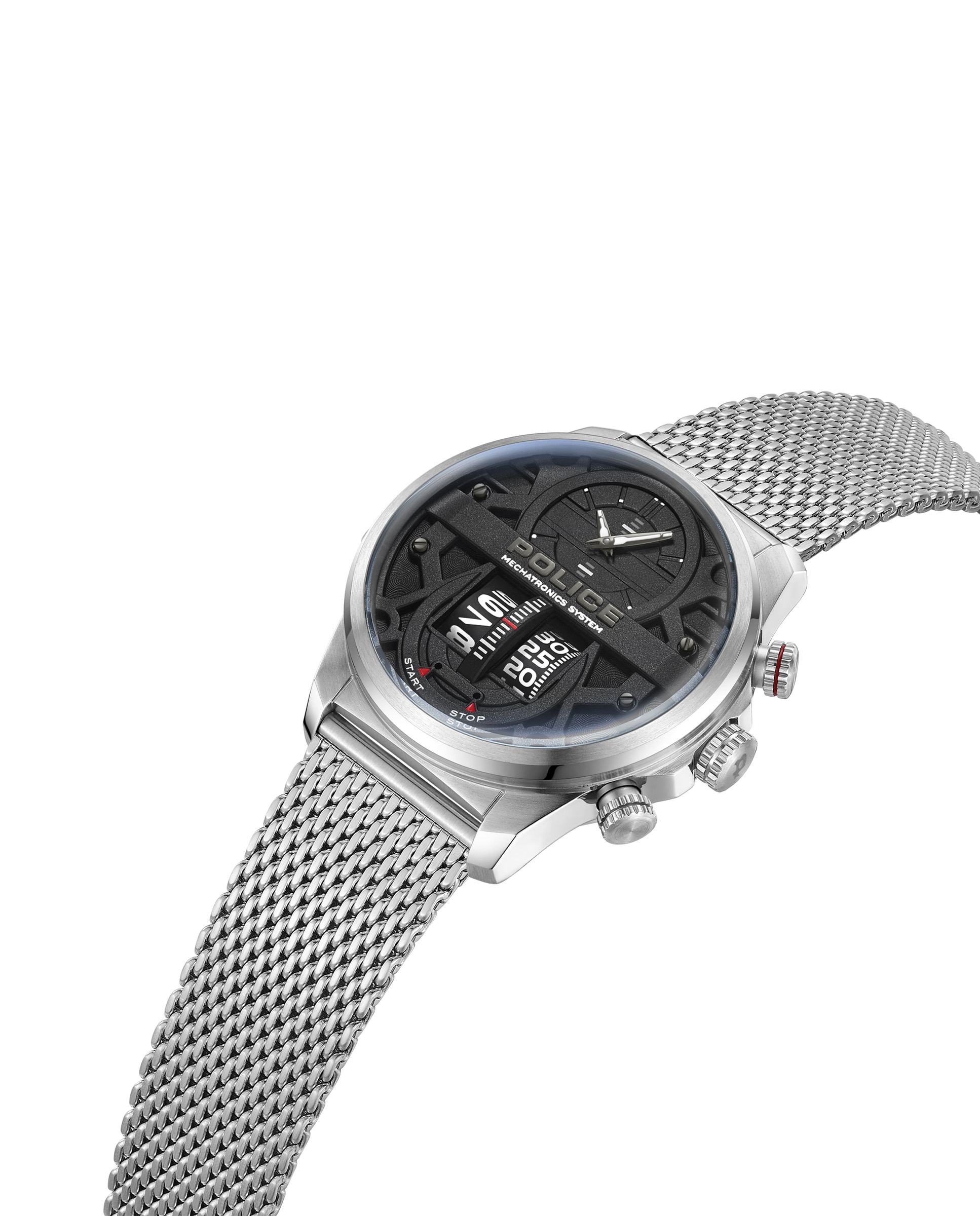 Reloj de hombre rotorcrom pewjg0006504 de acero y correa plateada/gris - Plata Plata-2