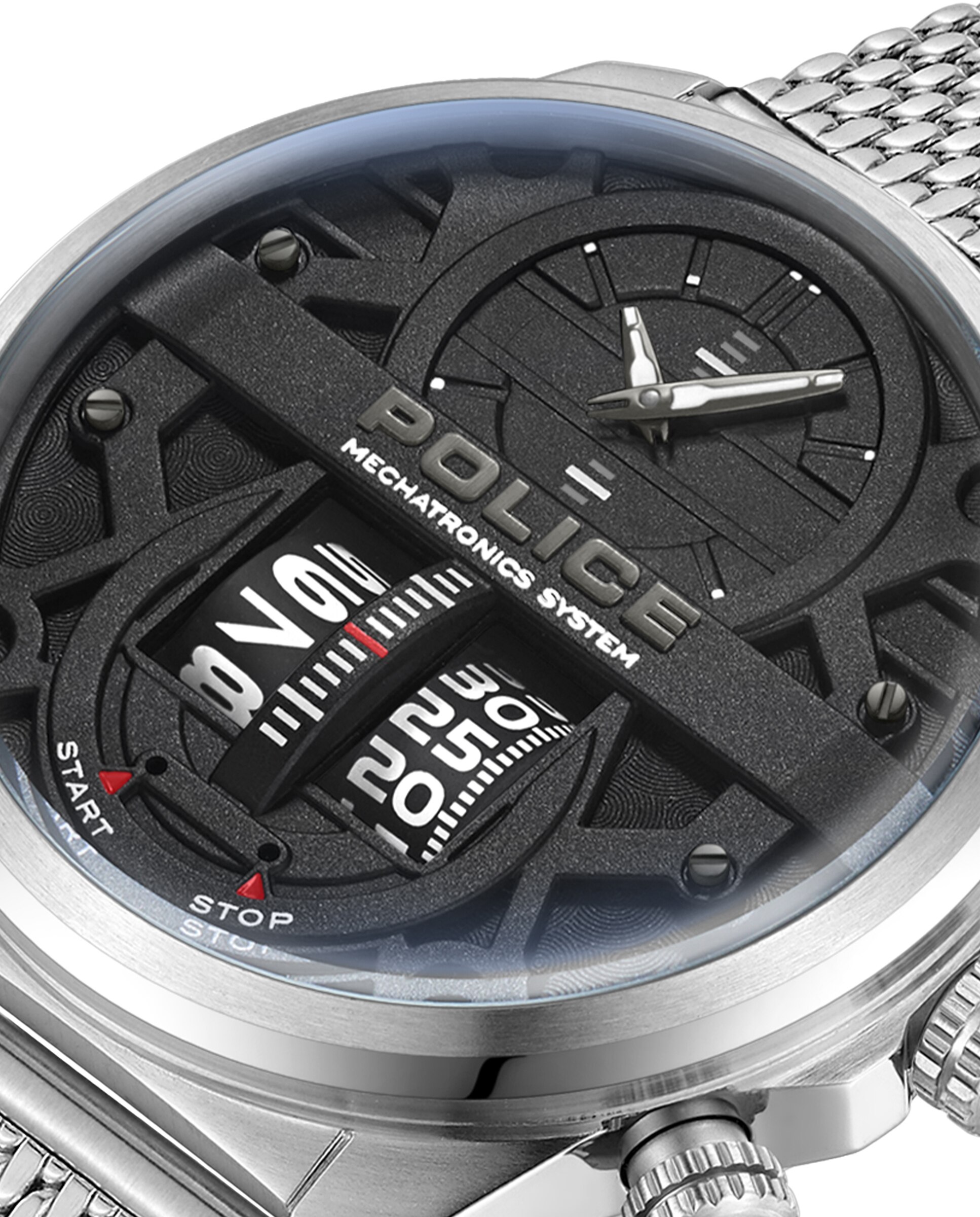 Reloj de hombre rotorcrom pewjg0006504 de acero y correa plateada/gris - Plata Plata-3