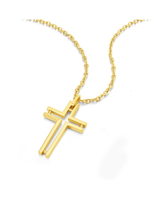 Imagen 0 de Collar de hombre Framed de acero dorado