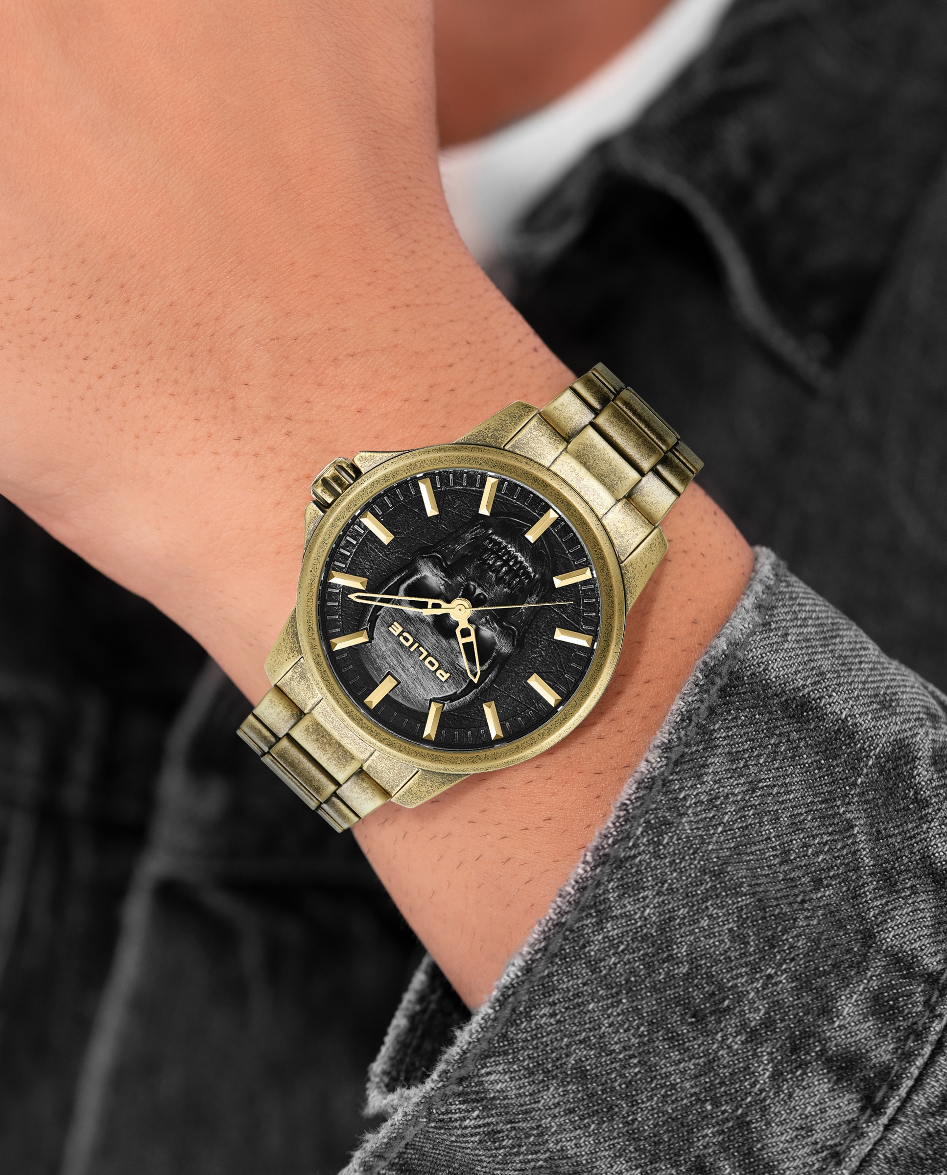 Reloj analógico de hombre mensor pewjg0024401 de acero y correa dorada - Oro Oro-5