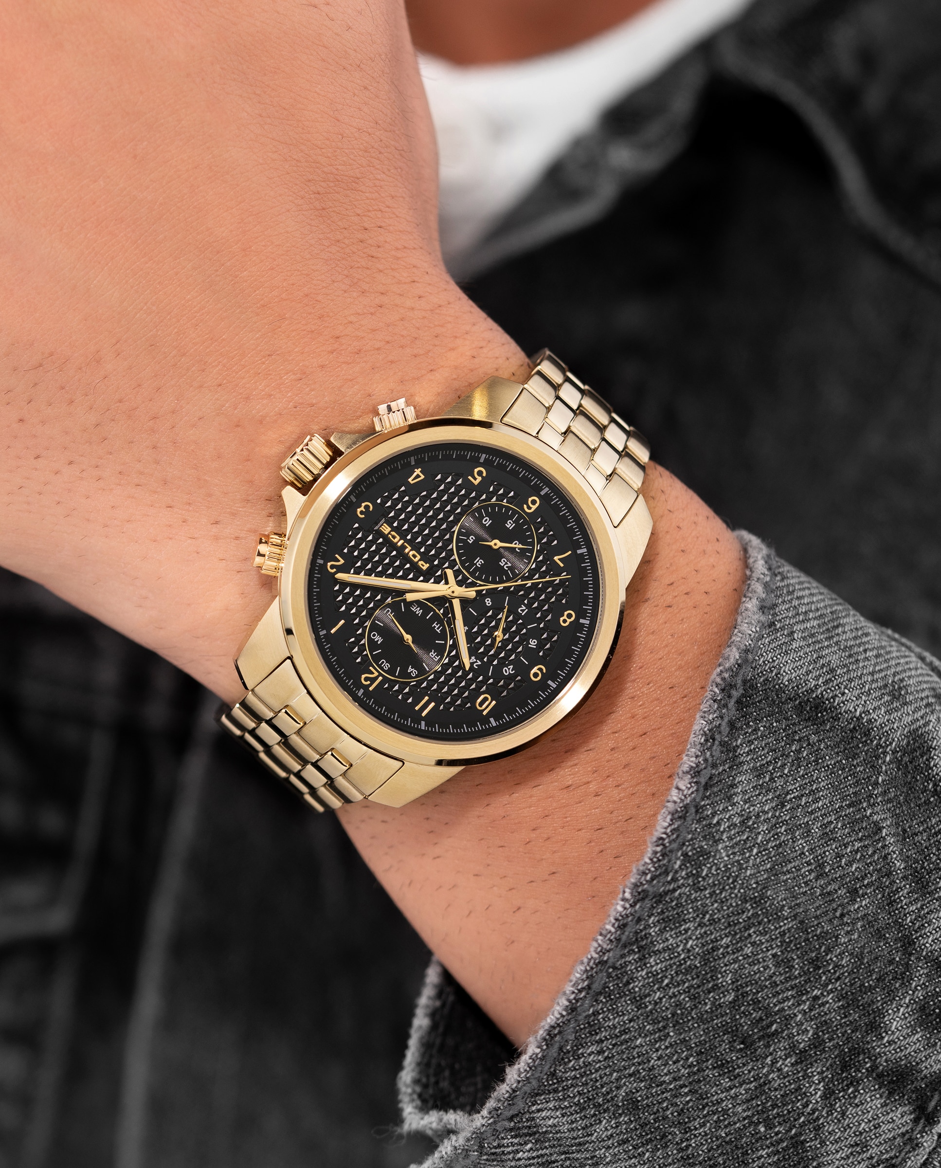 Reloj de hombre mensor pewjk0021506 de acero y correa dorada - Oro Oro-5