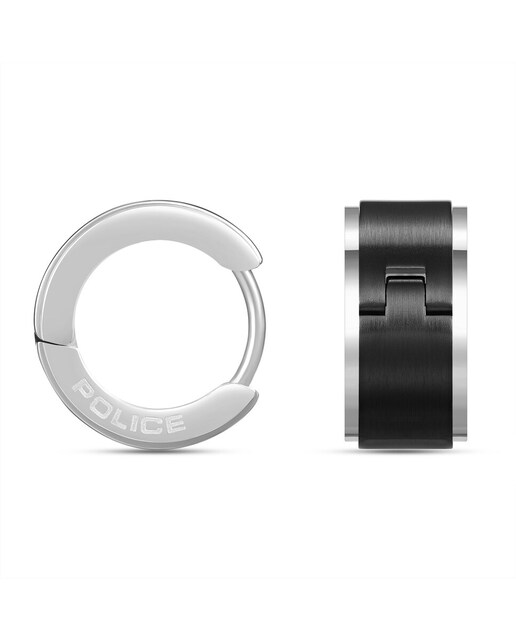 Imagen 0 de Pendientes de hombre Edge de acero plateado